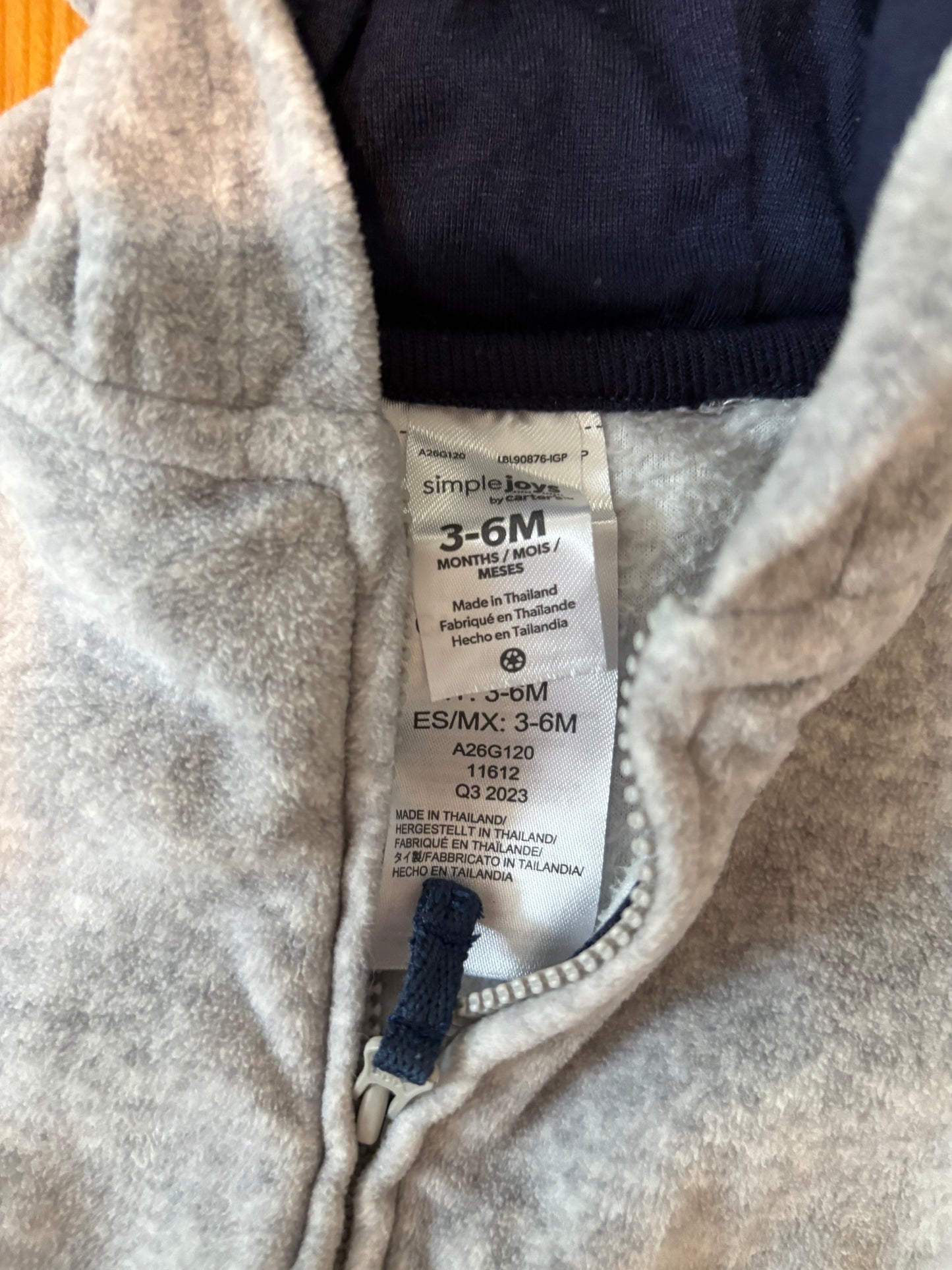Veste simple joy 3-6 mois