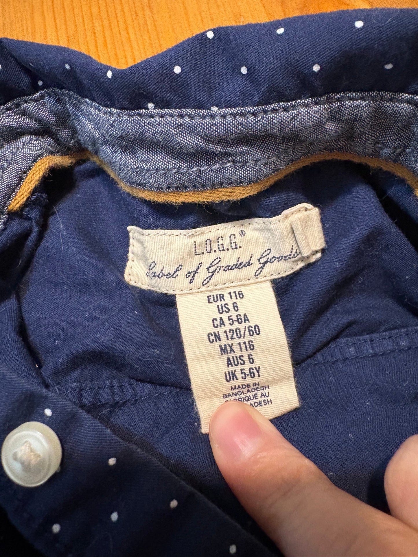 Chemise L.o.o.g 5-6 ans