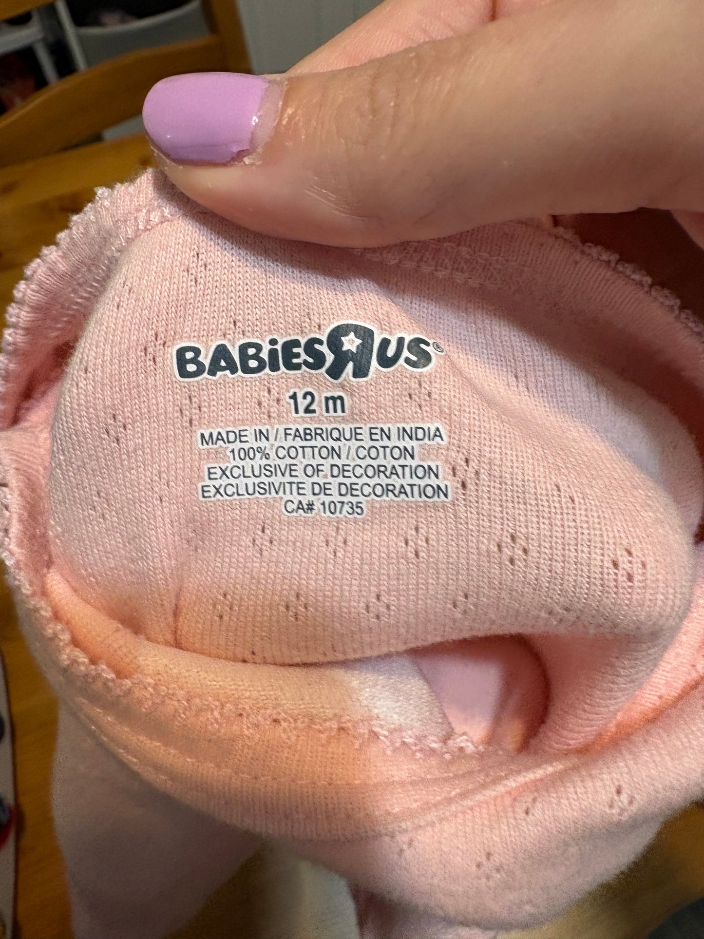 Cache-couche neuf babies R us 12 mois