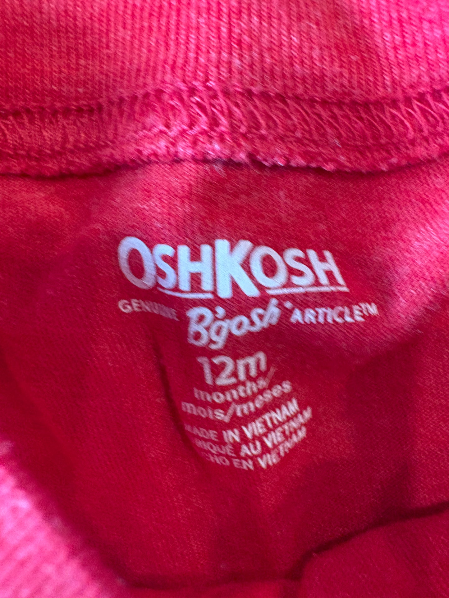 Chandail Oshkosh 12 mois (cmb)