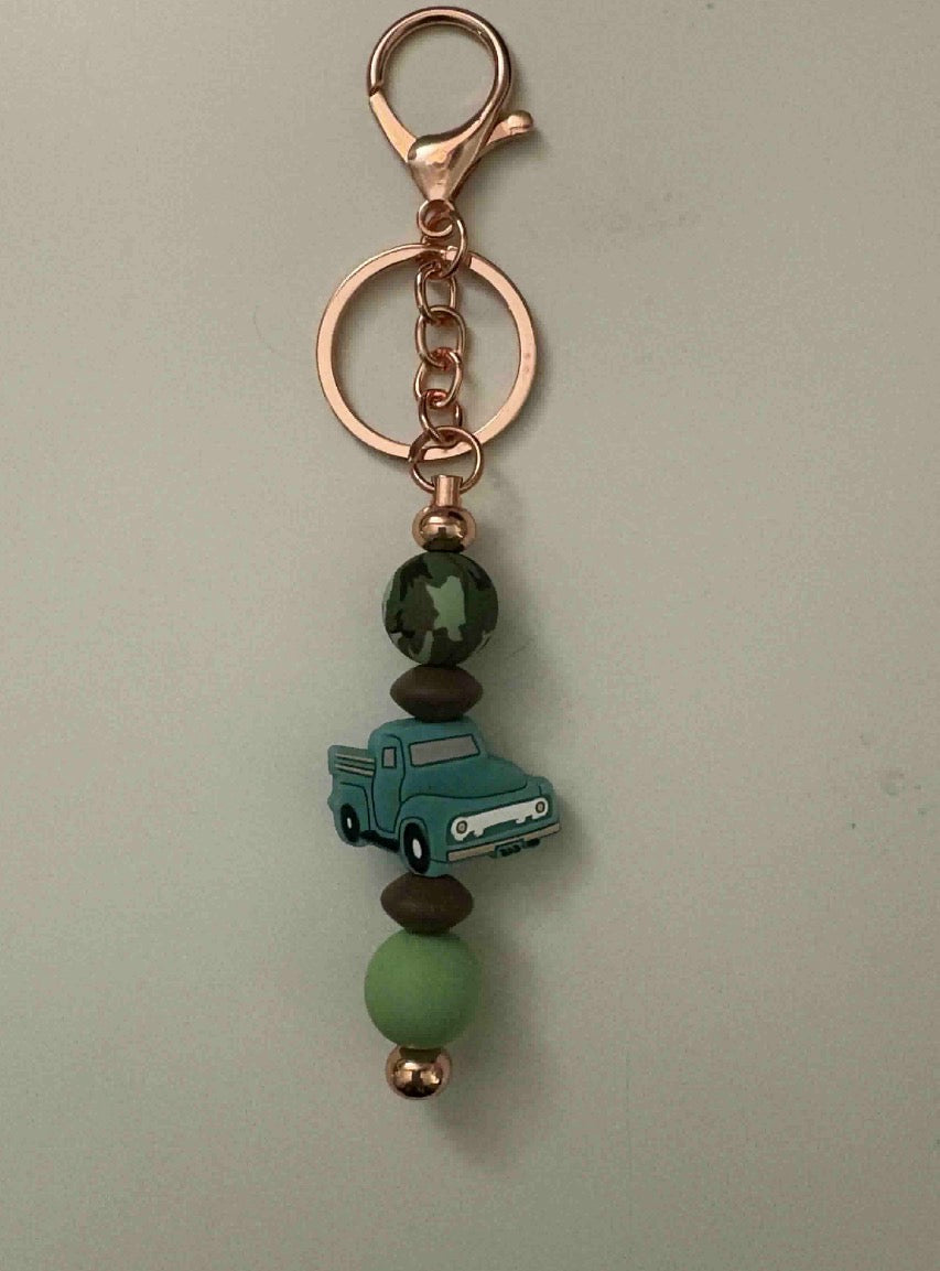 Porte clée pckup vert