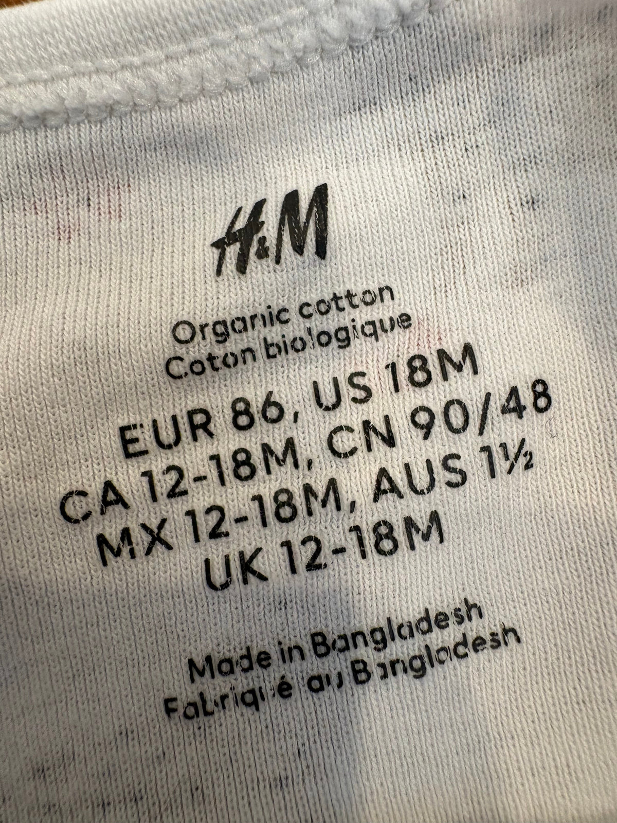 Cache couche 12-18 mois h&m (cmb)