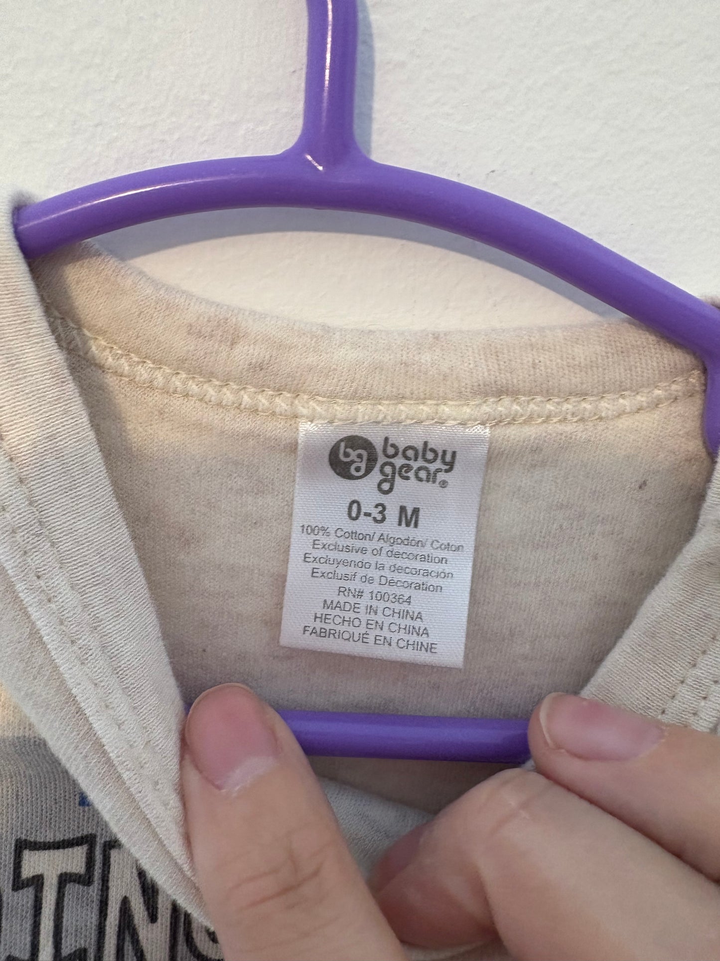 T-shirt 0-3 mois baby gear