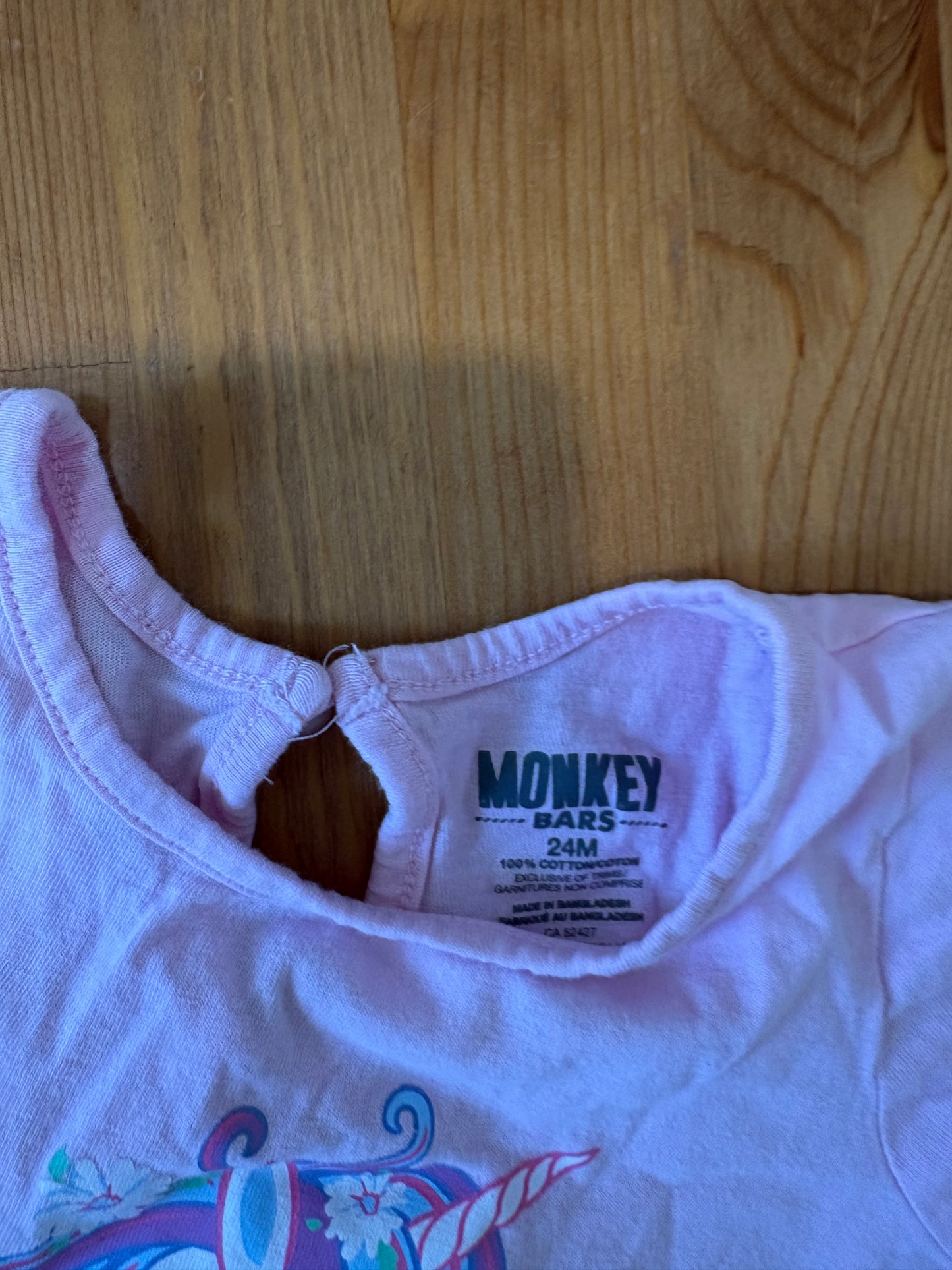 T-shirt monkey bar 24 mois