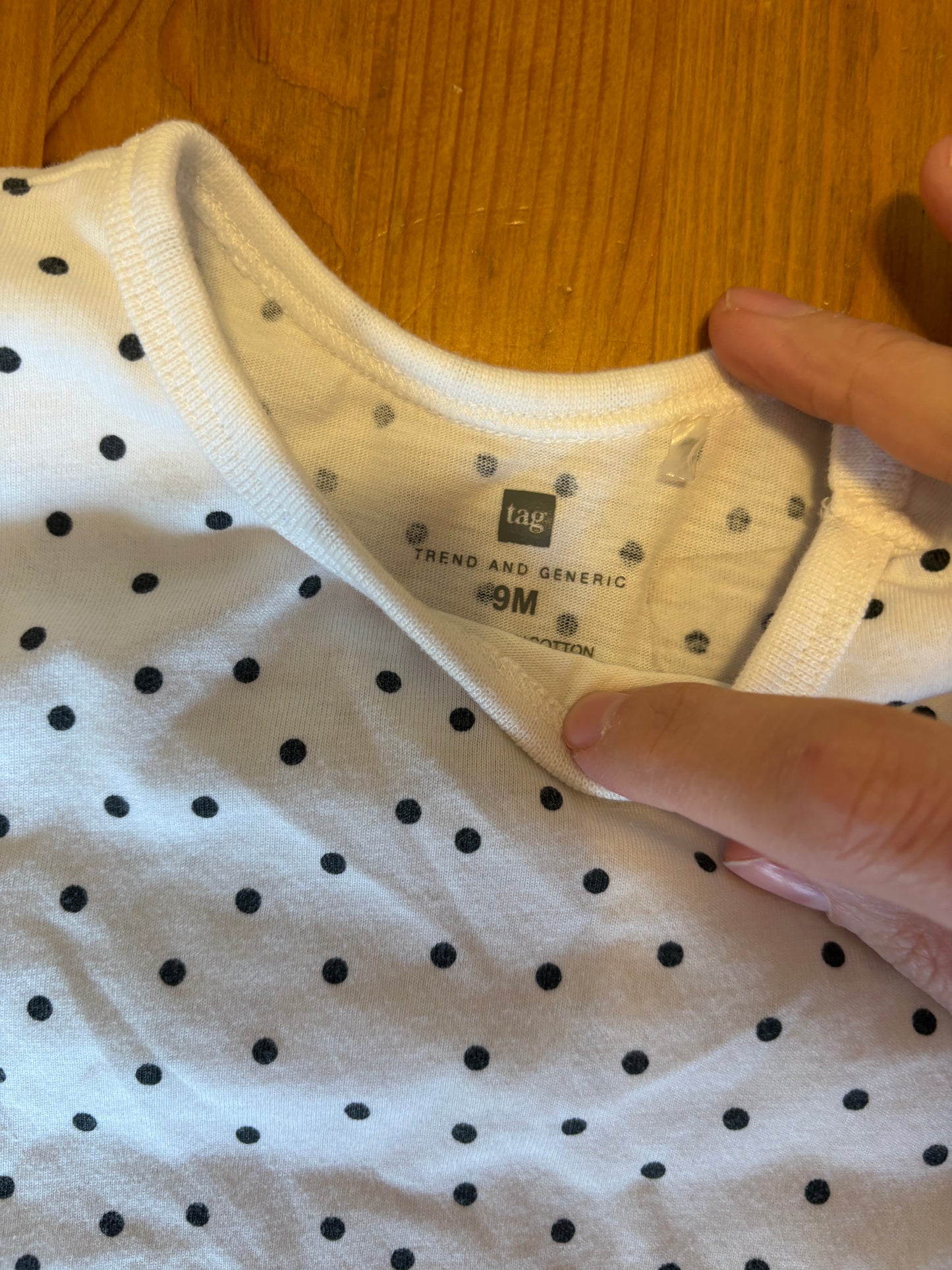 t-shirt tag 9 mois