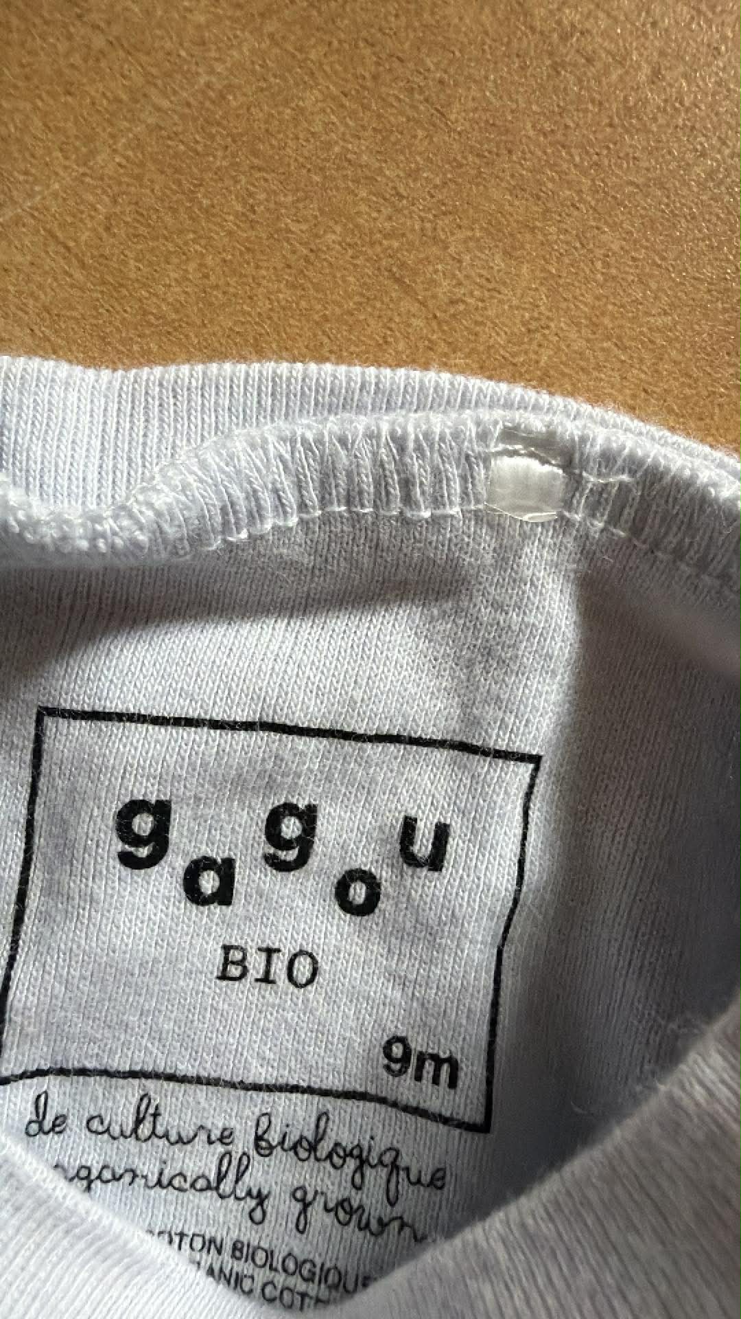 T-shirt gagou tagou bio 9 mois
