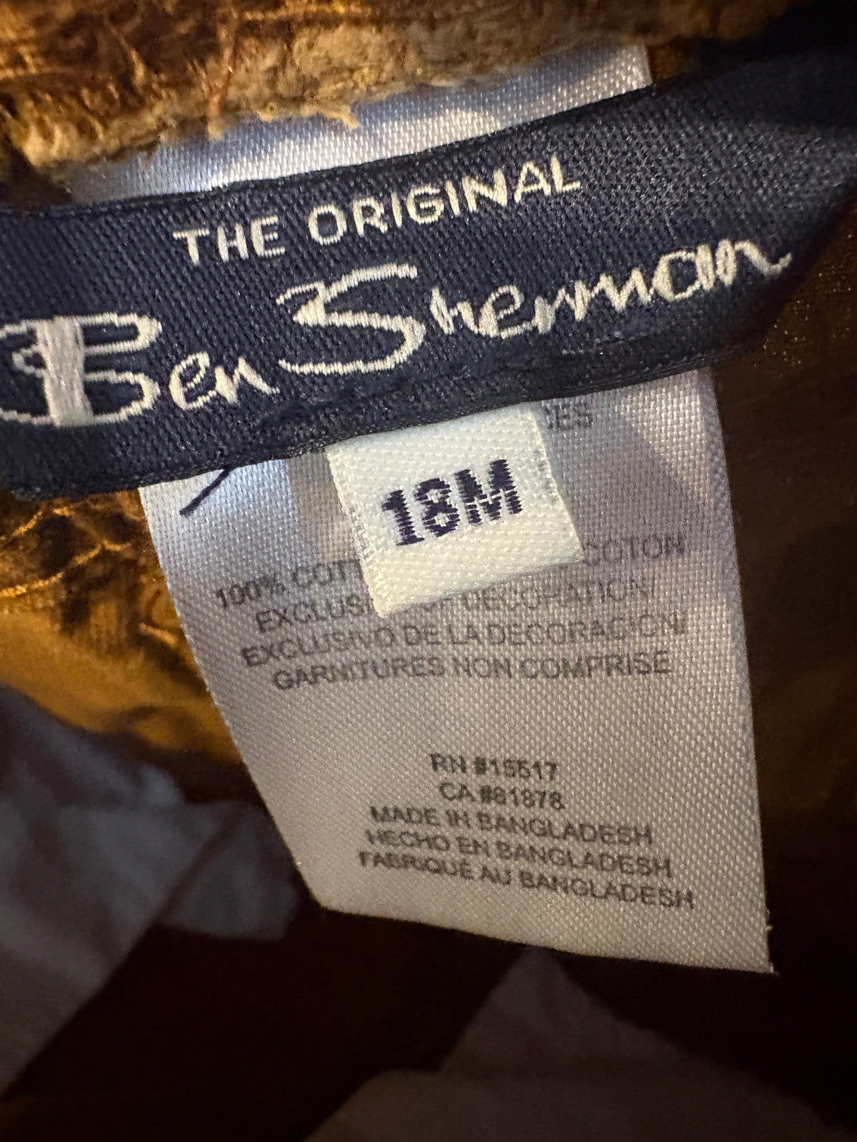 Pantalon benSherman 18 mois (cmb)