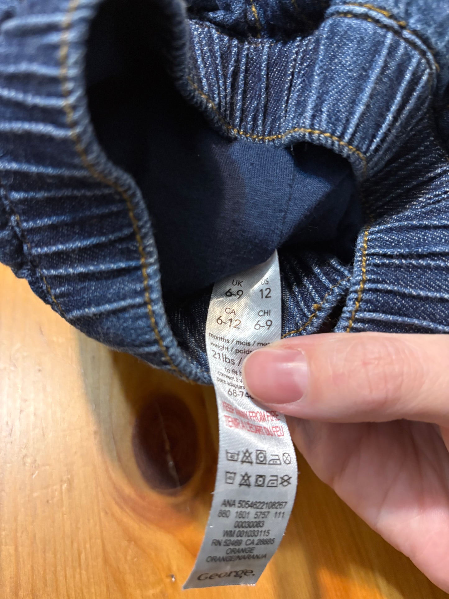 Pantalon 6-9 mois doublé ajustable