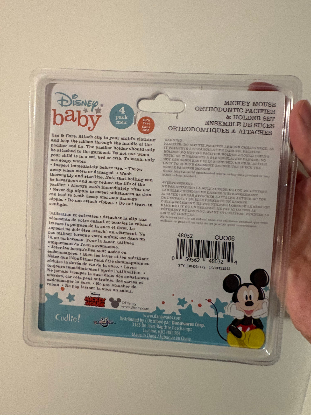 Suce 0-6 mois disney neuve
