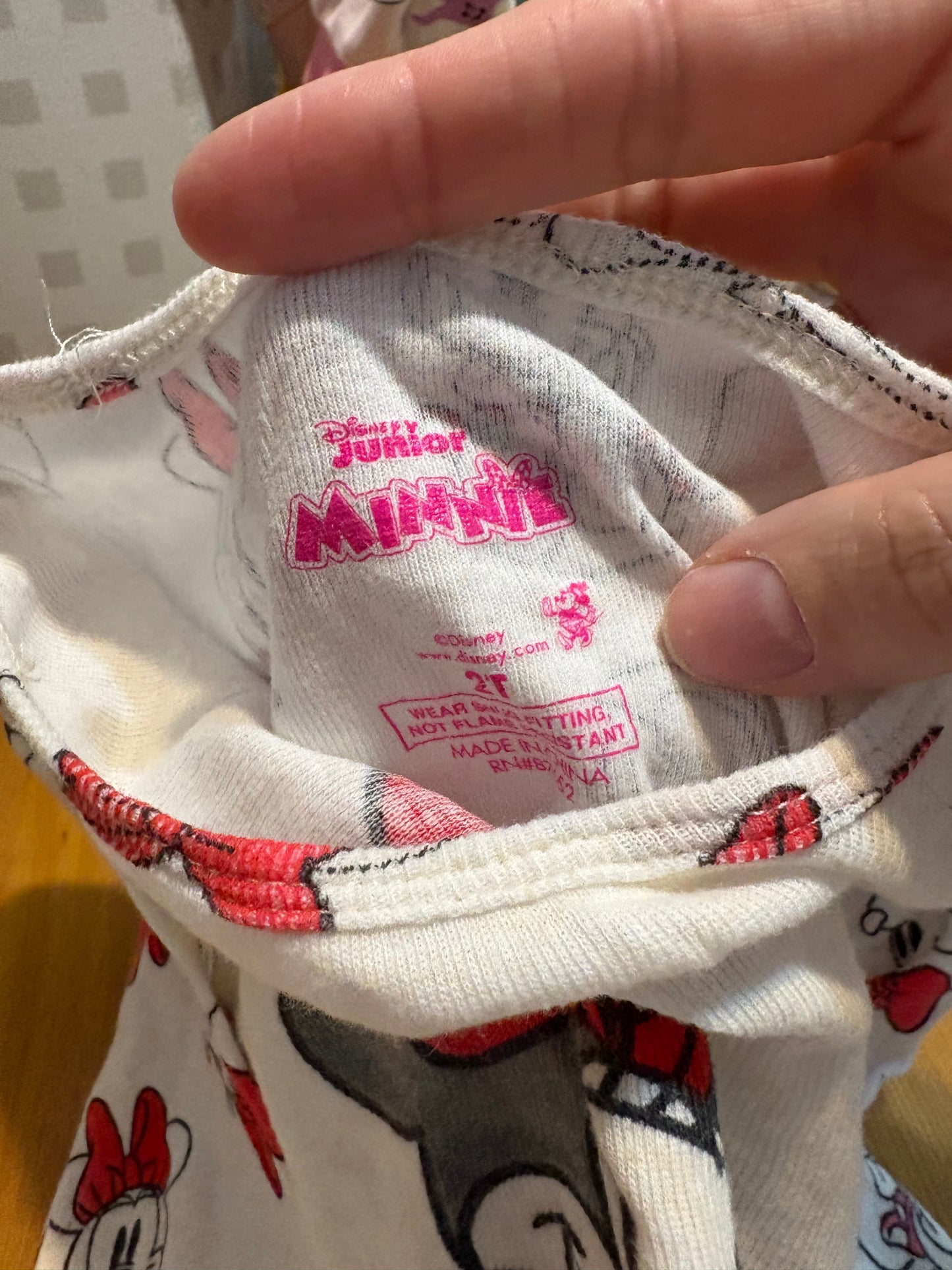 pyjama disney officiel minnie 2 ans