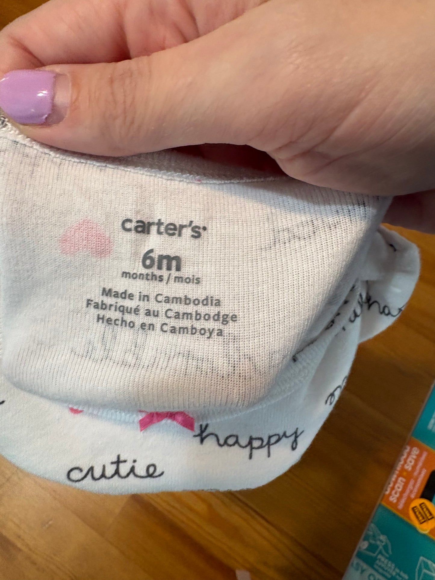 T-shirt carter’s 6 mois état neuf