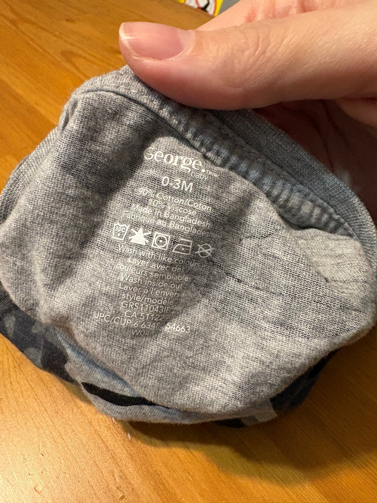 T-shirt george 0-3 mois