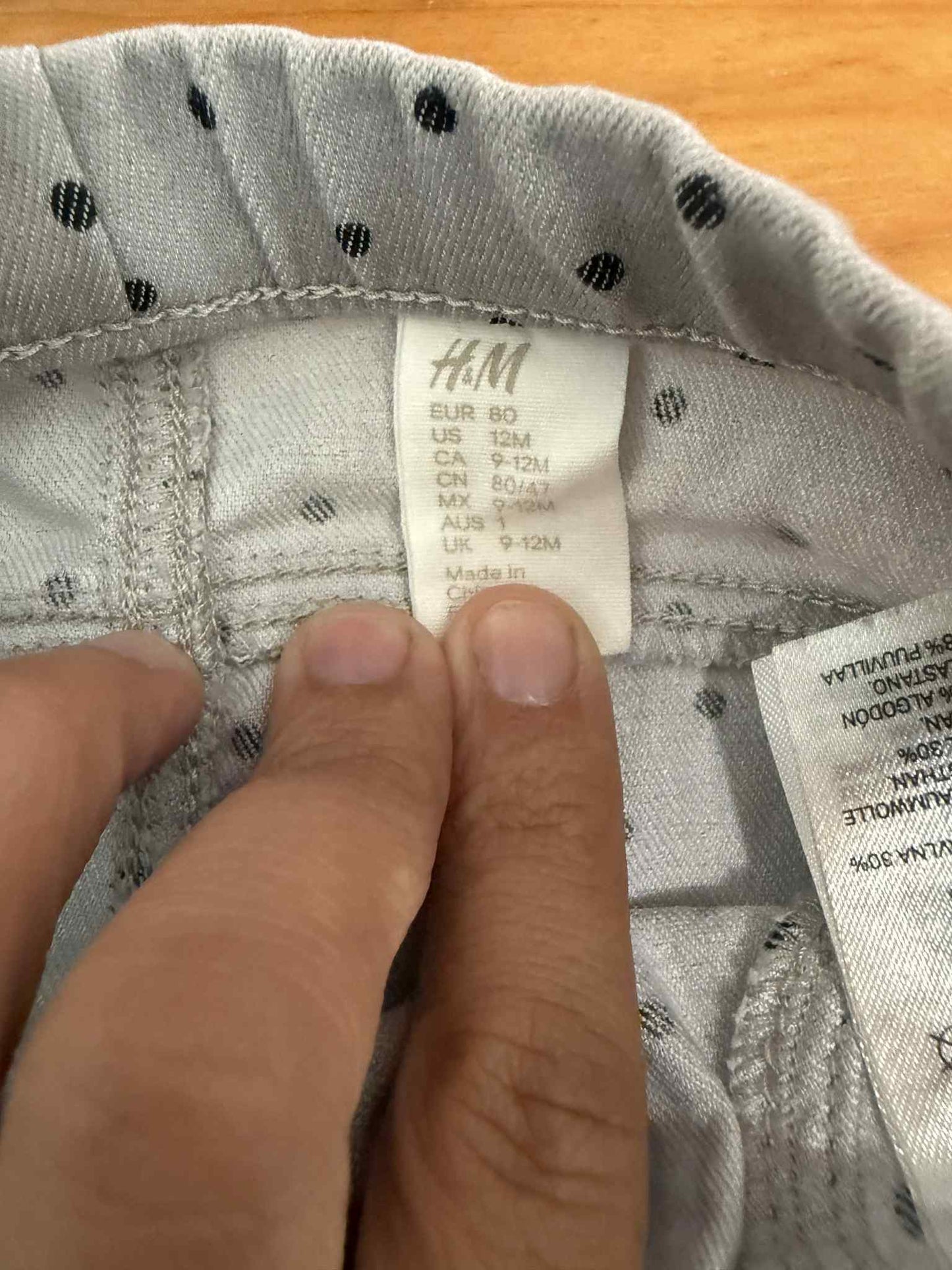 Pantalon h&m 9-12 mois