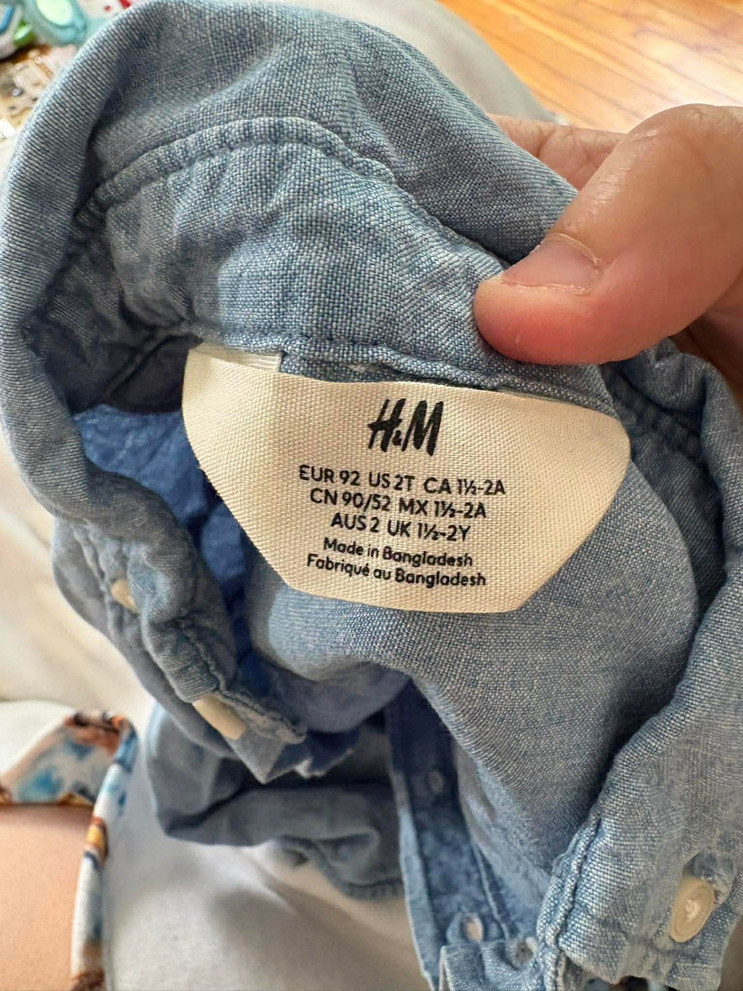 Chemise h&m 1 ans 2 ans