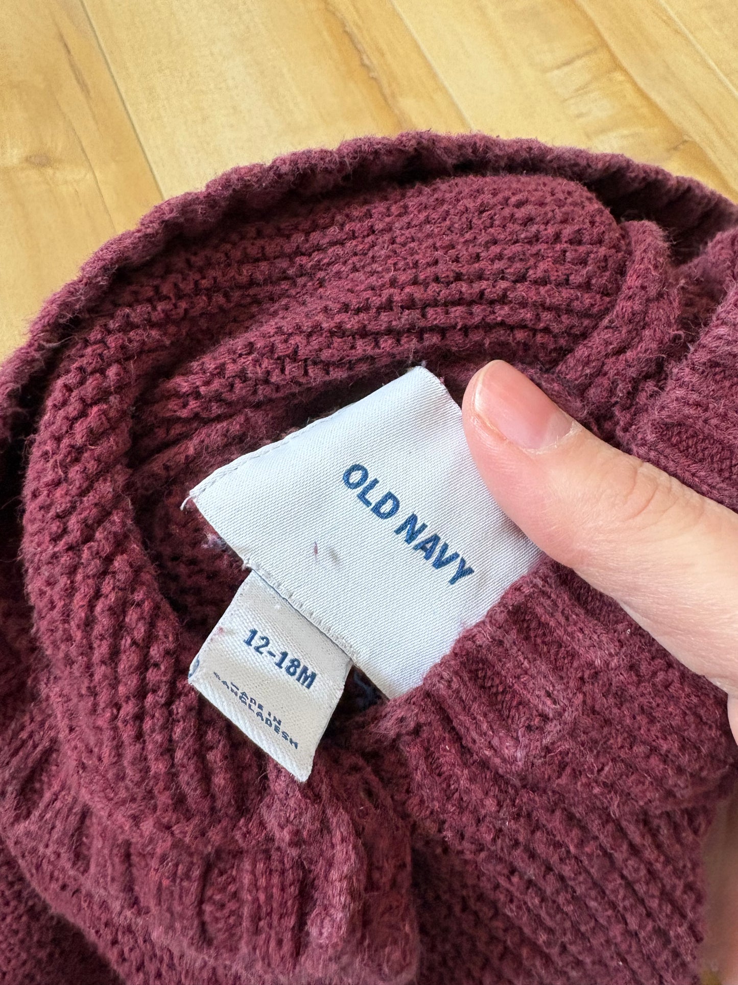 Veste tricot old navy 12-18 mois (ConsignationML)