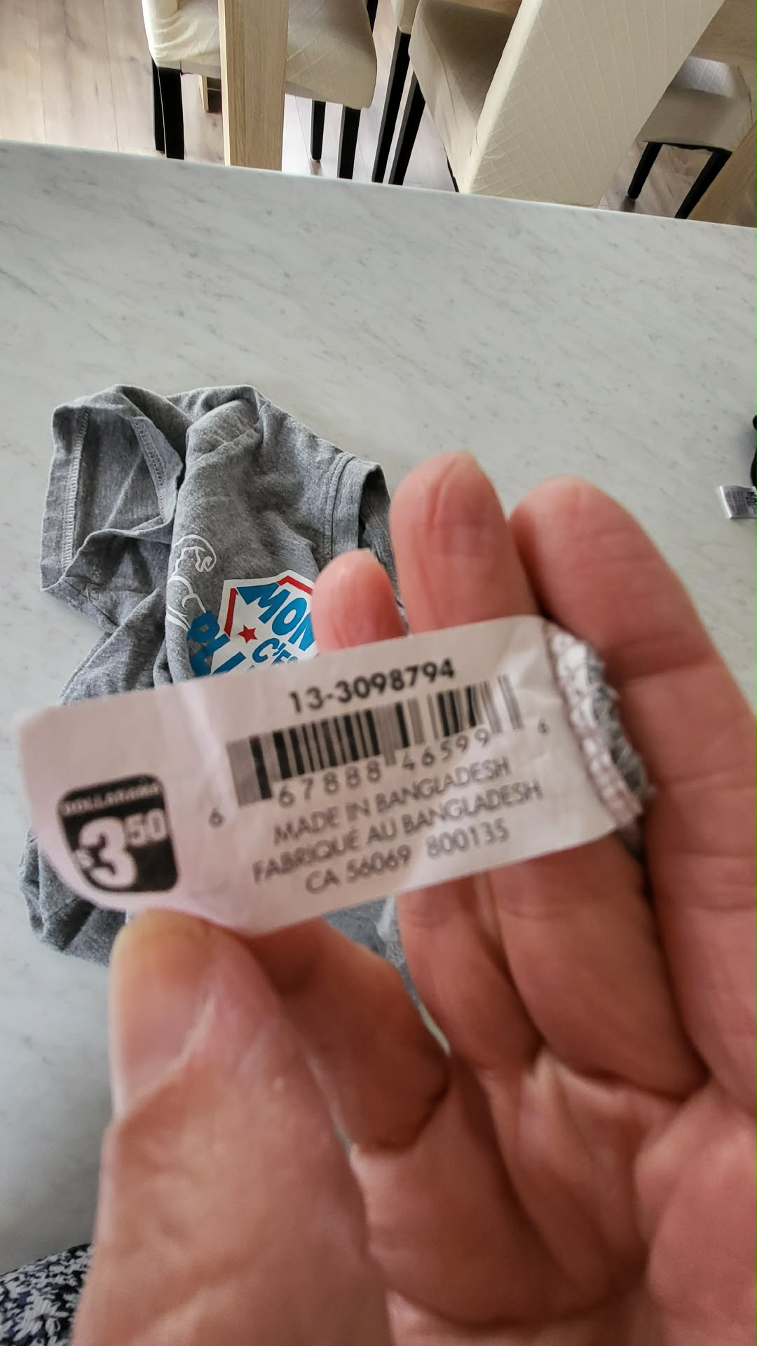 T-shirt mon papa est le plus fort 4-5 ans