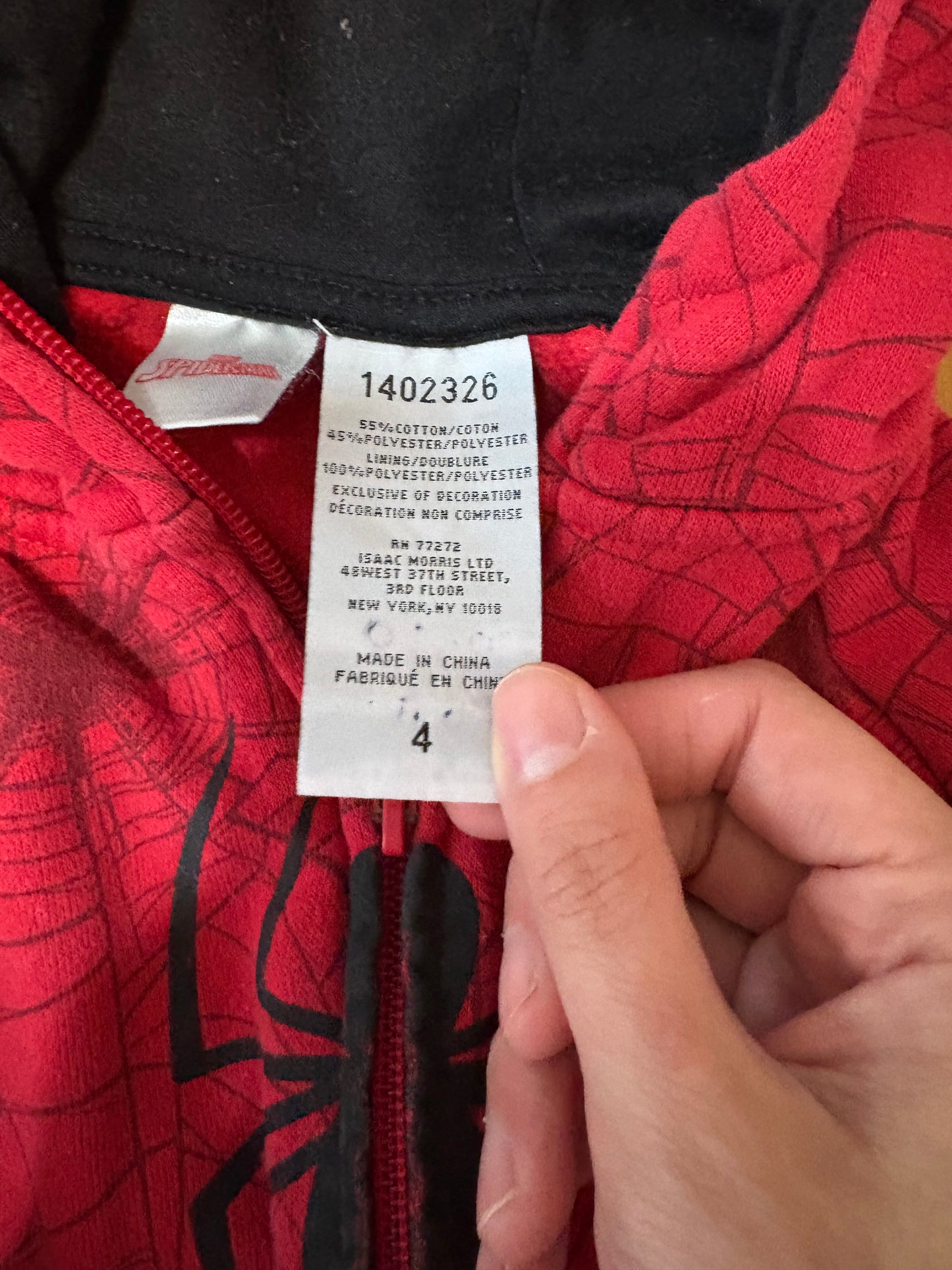 Veste spider man 4 T