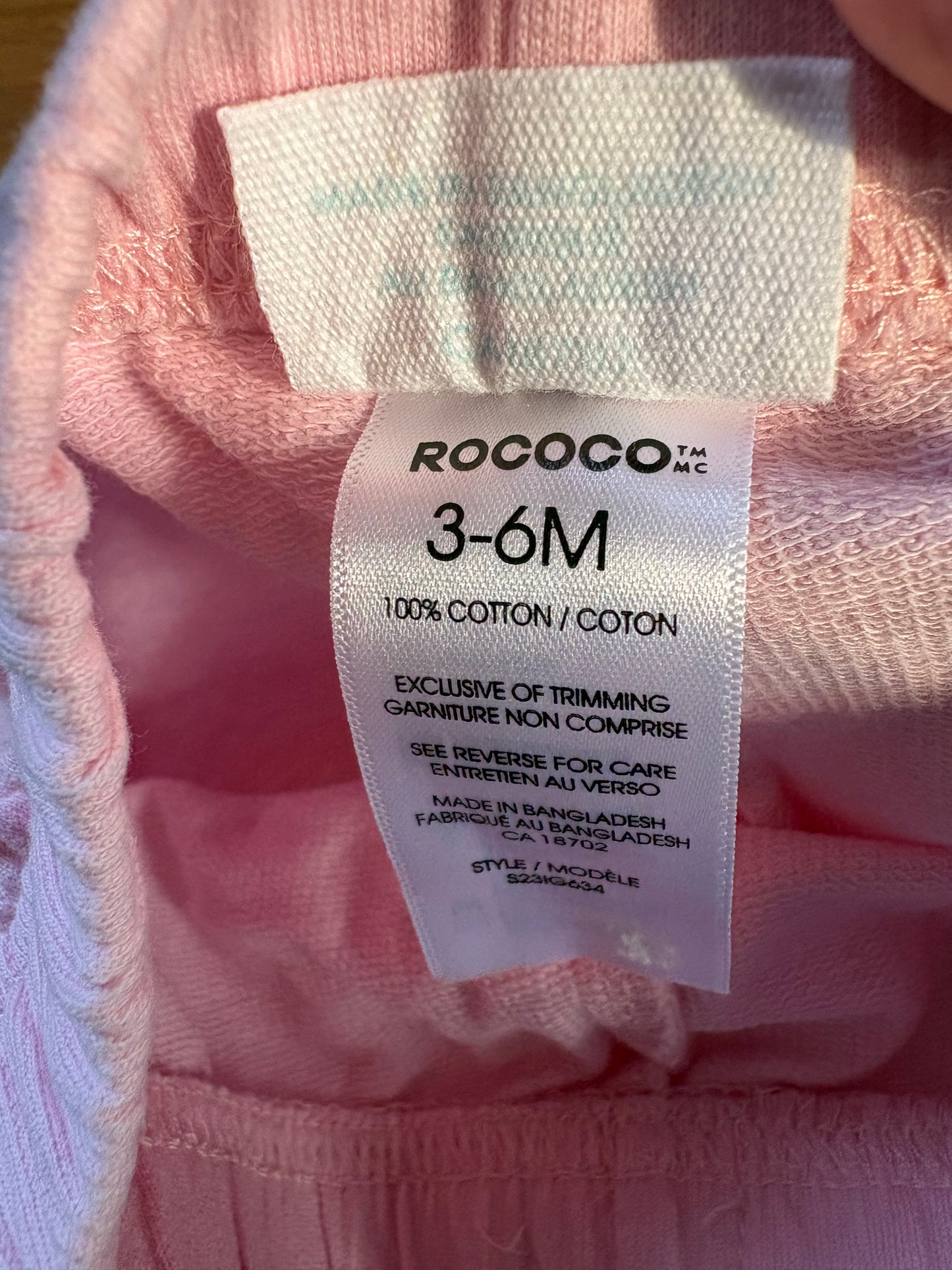 Short rococo 3-6 mois (cmb)
