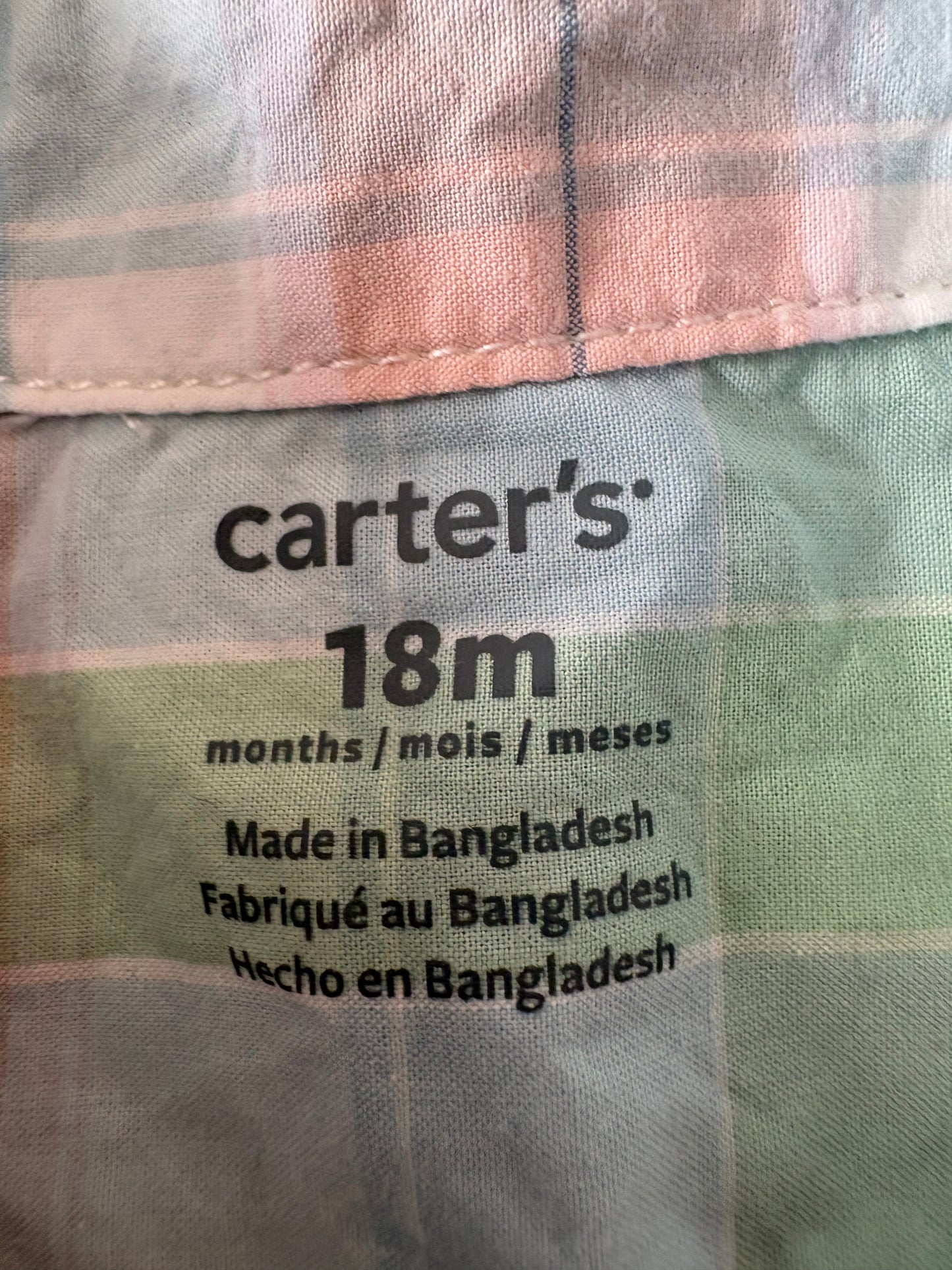 Chemise carter's 18 mois (cmb)