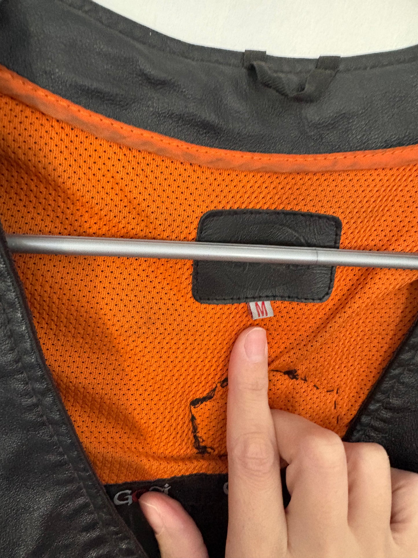 Veste vrai cuir Gogi broder harley davidson medium