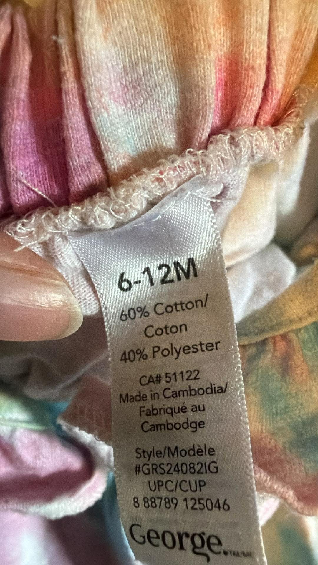 Robe george 6-12 mois