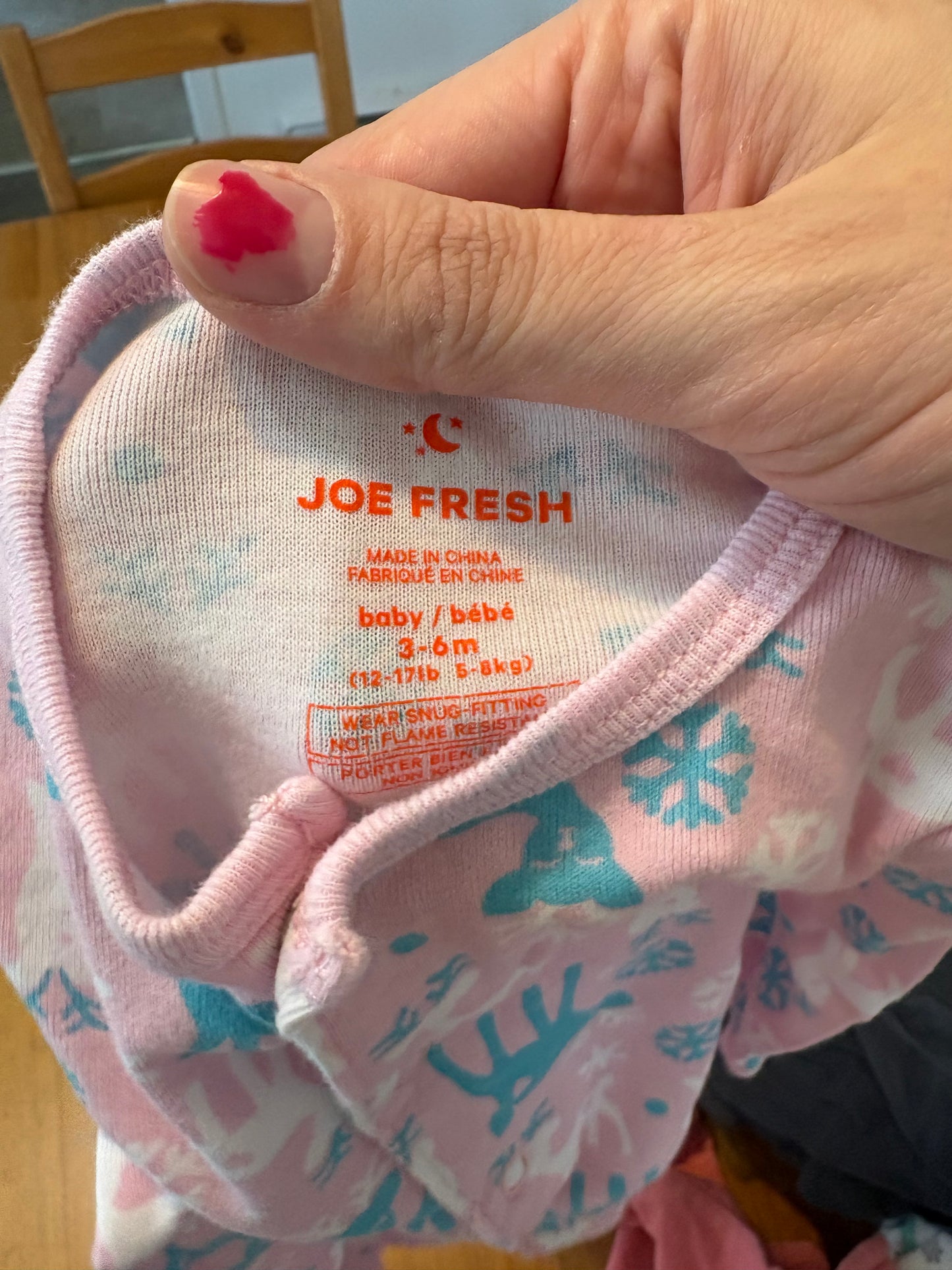 Pyjama joe fresh 3-6 mois