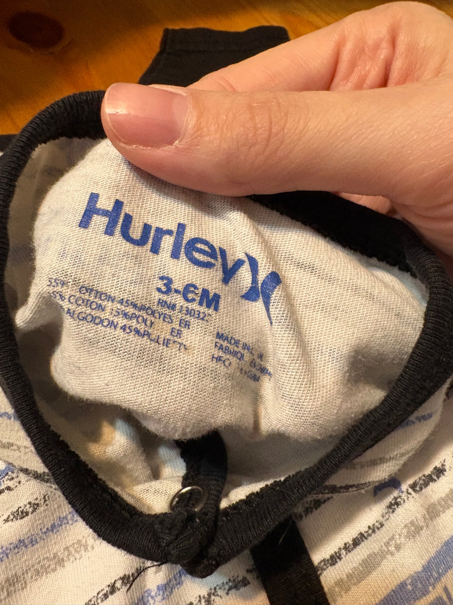 Pyjama hurley 3-6 mois