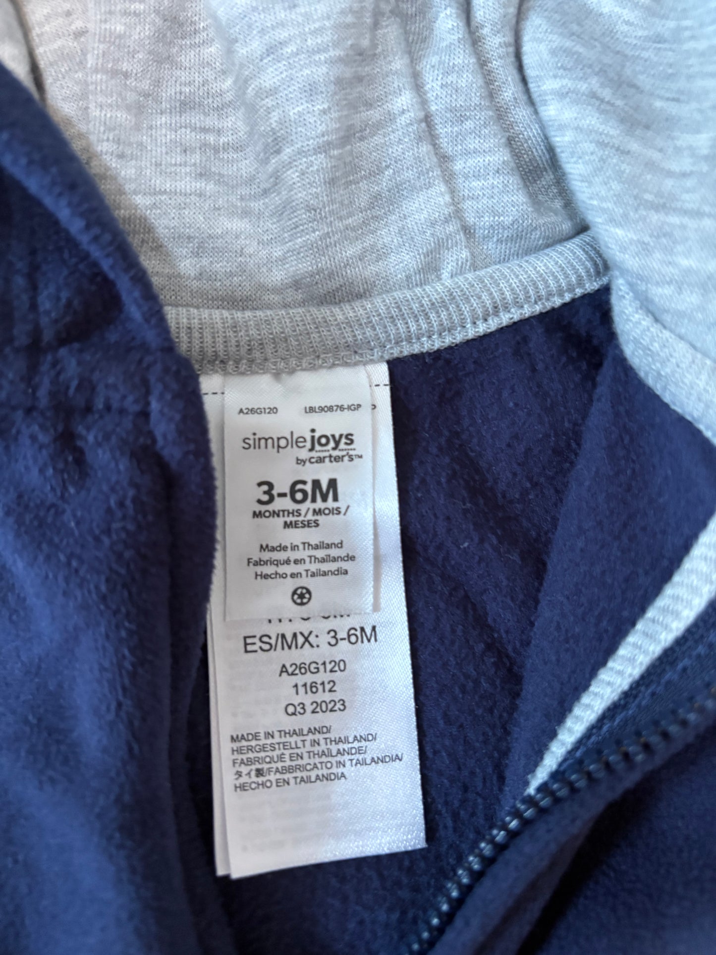 Veste simple joy 3-6 mois