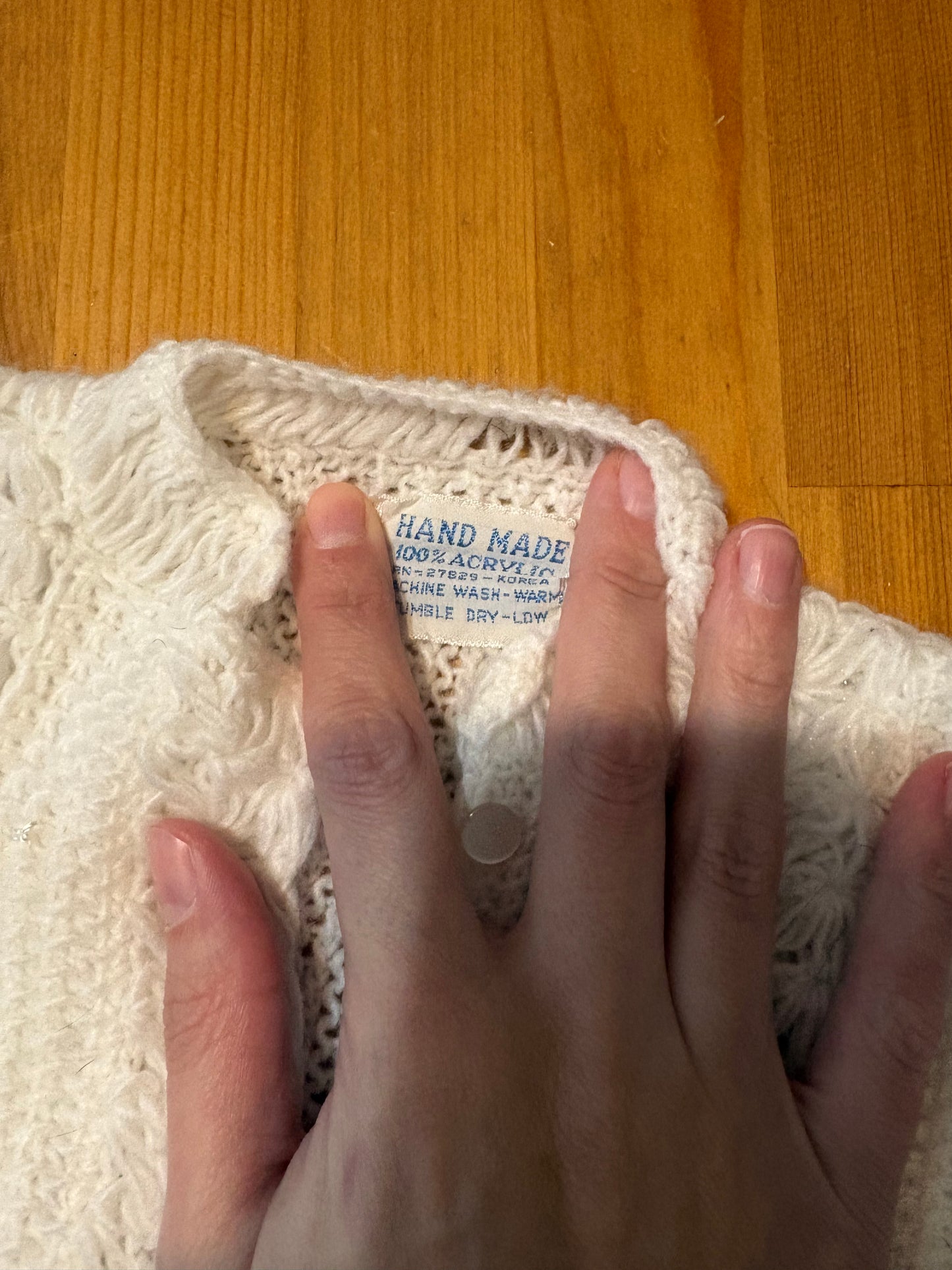 Veste 0-6 mois tricot vintage année 1930-40