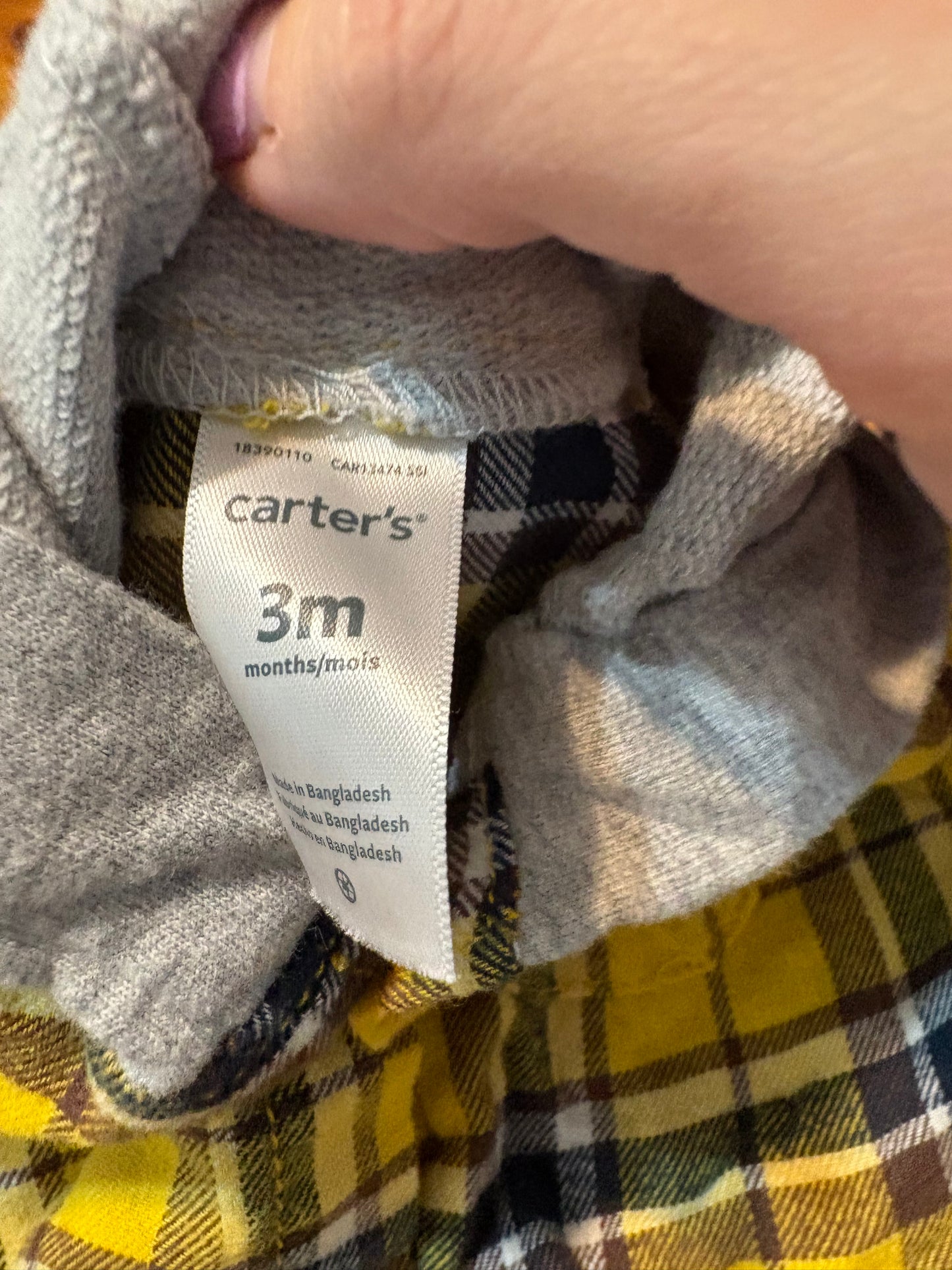 Chemise à capuche carter’s 3 mois