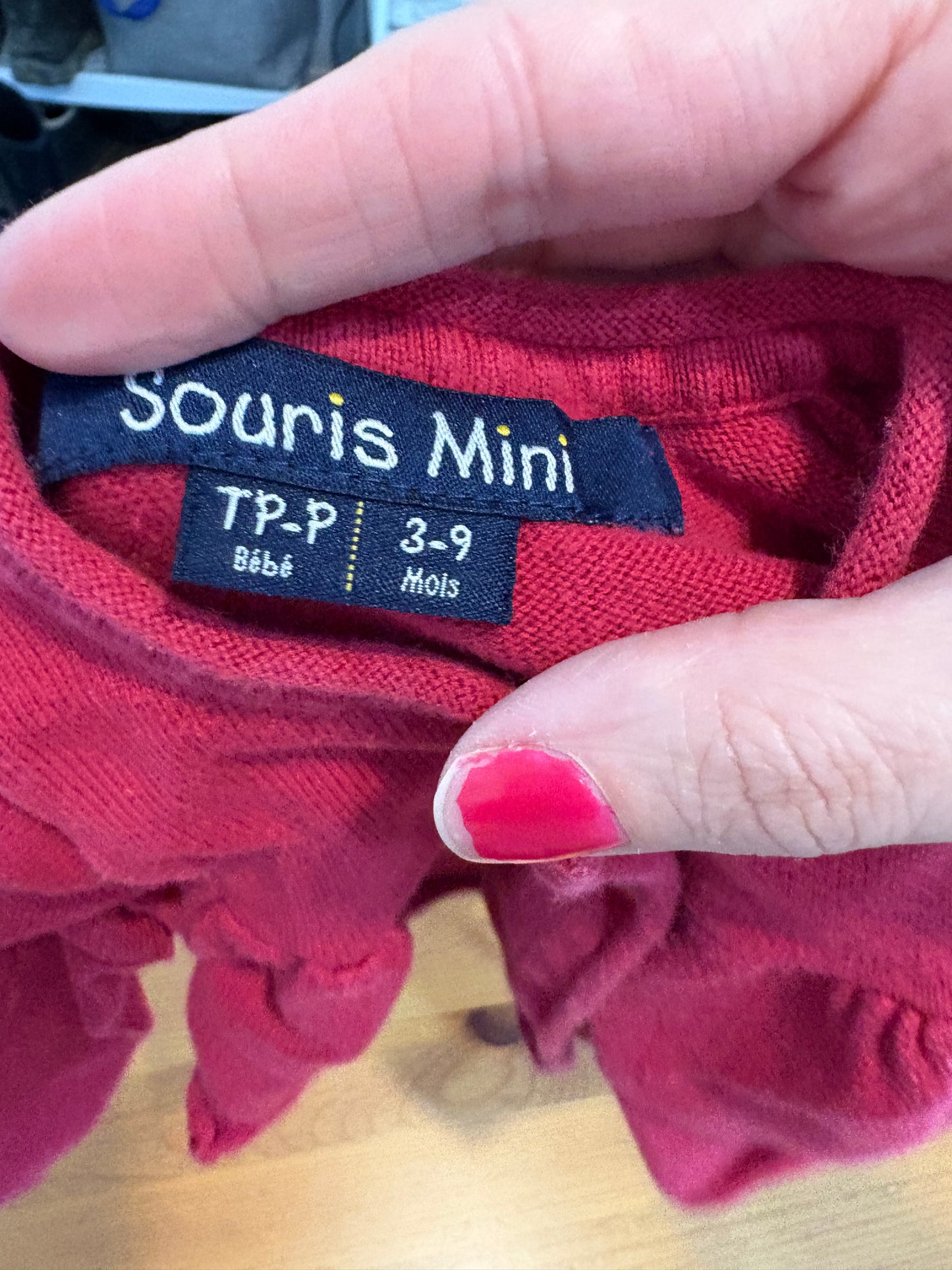 veste souris mini 3-9 mois manche ajustable