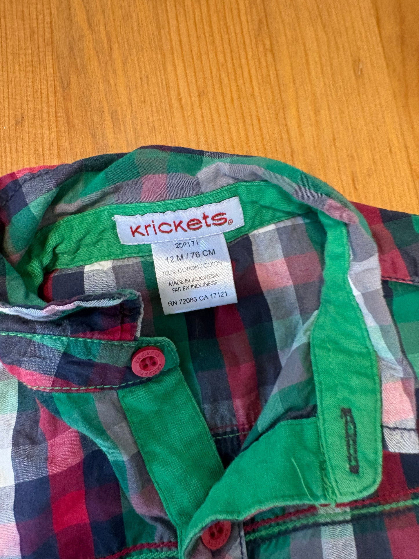 Chemise Krikets 18 mois