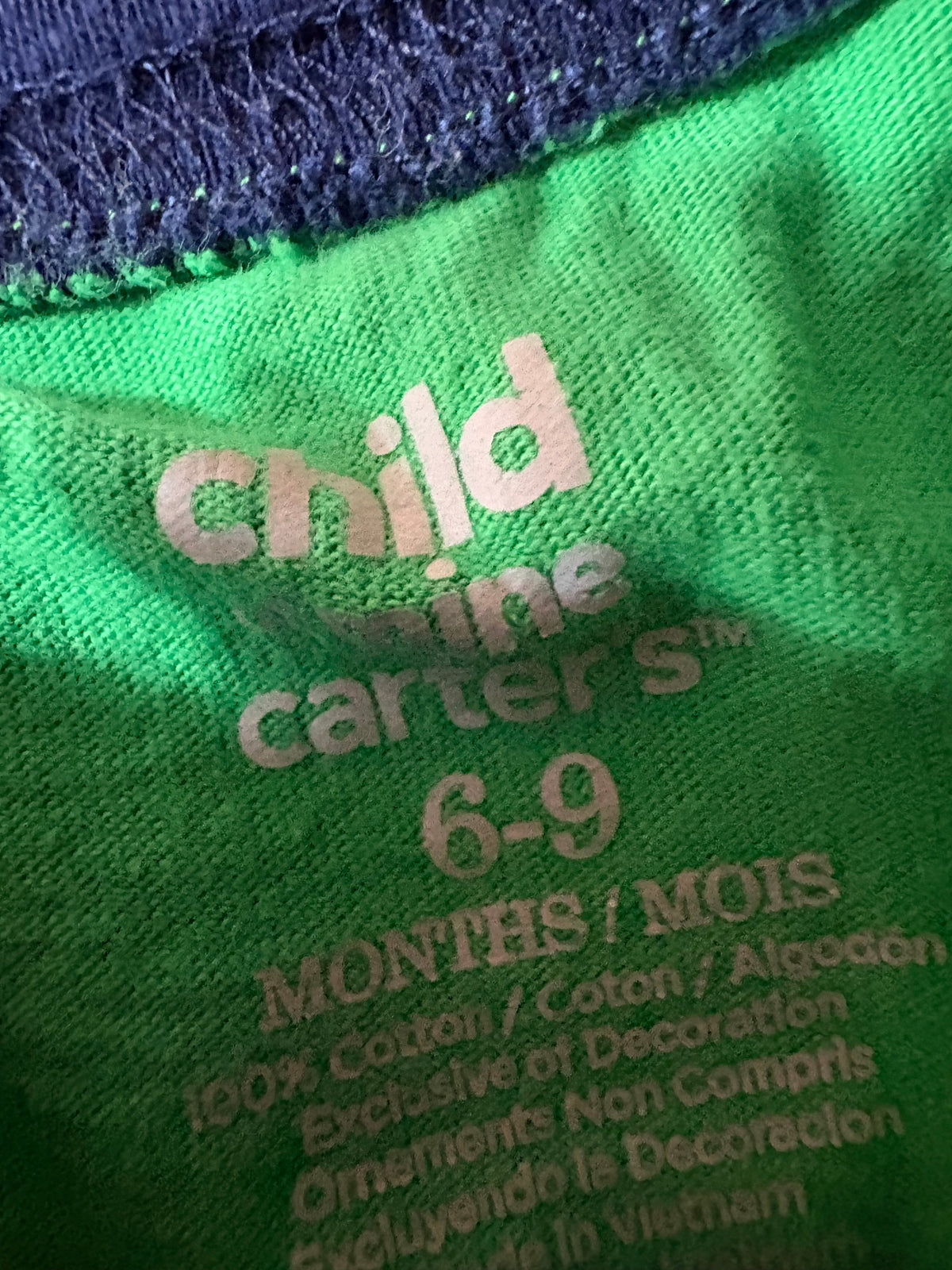 Chandail carter's 6-9 mois (cmb)