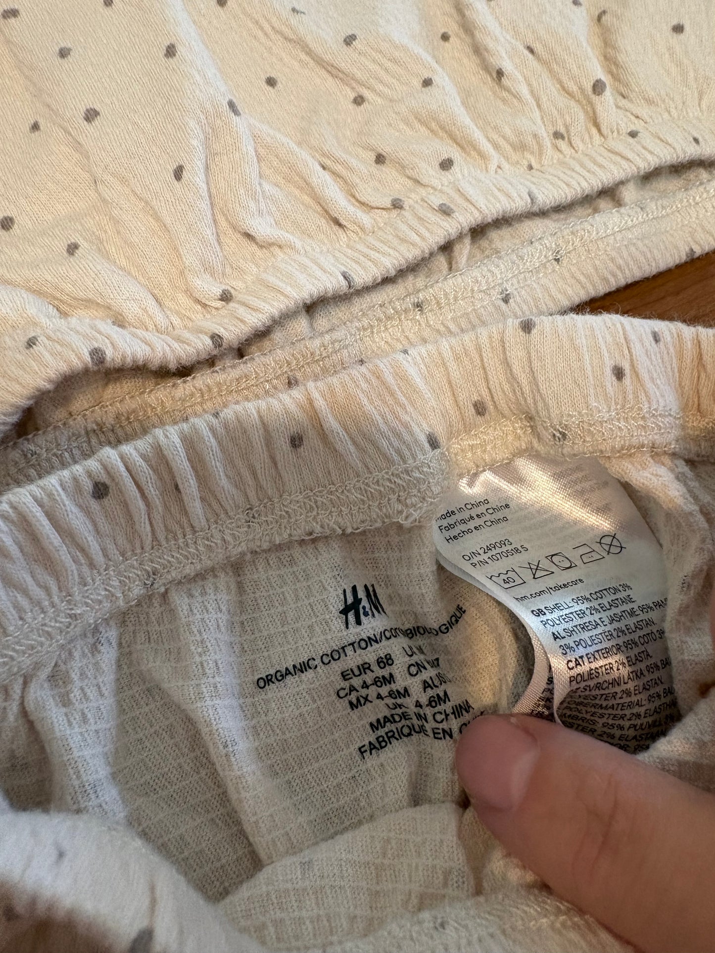 Ensemble 2 pièce h&m 4-6 mois état neuf