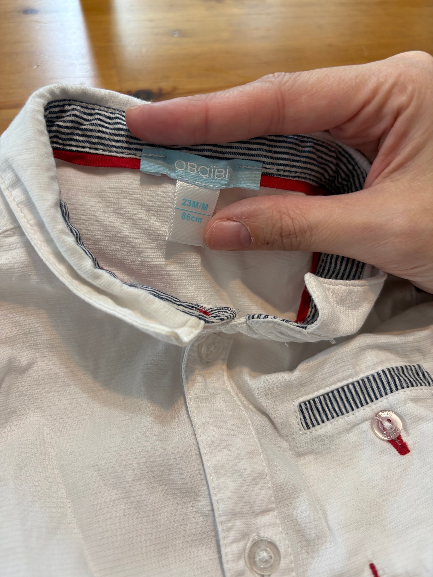 Chemise obaïbi 23 mois état neuf marque européenne