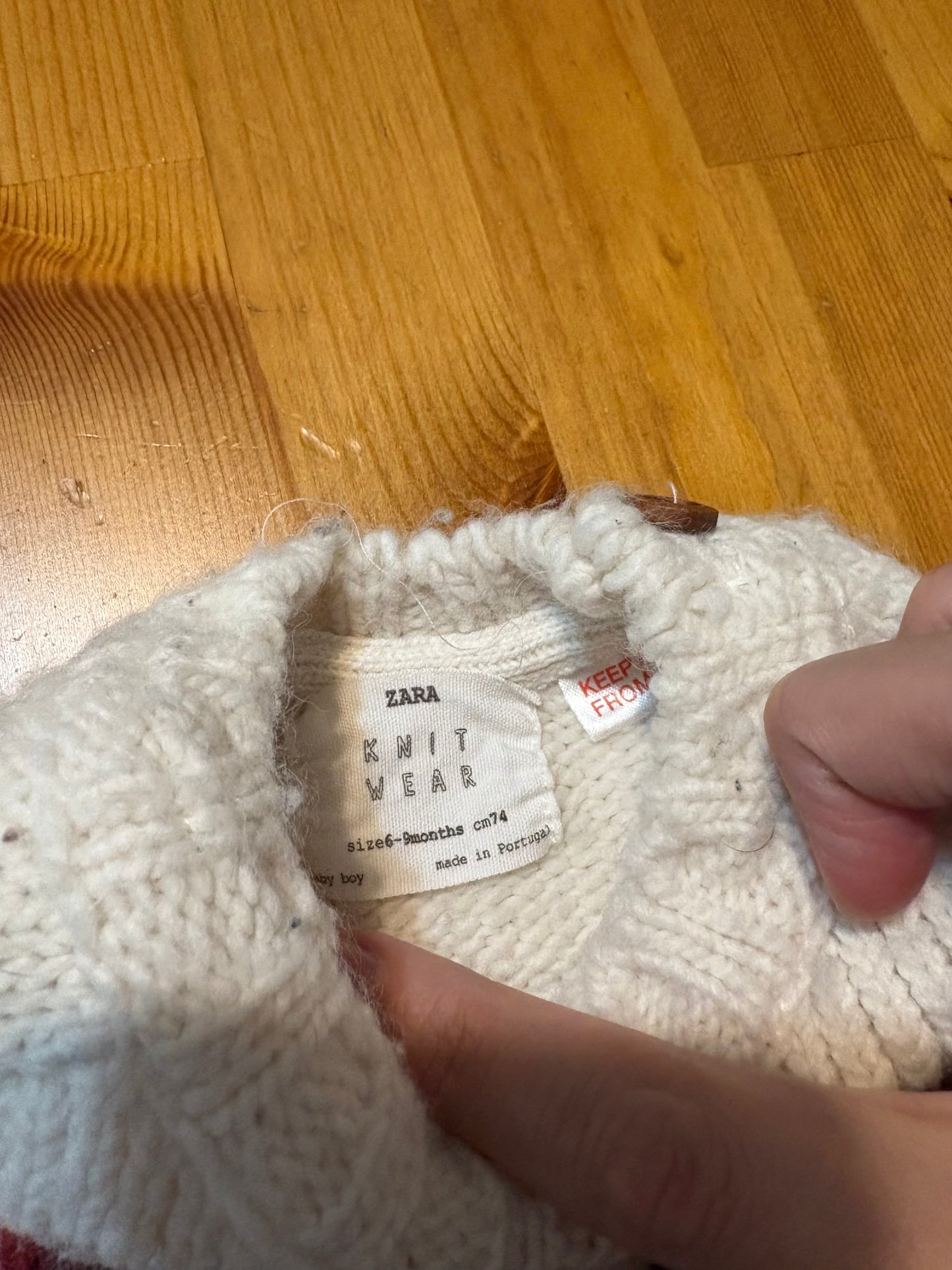 Gilet Zara knit Omg it’s snowing 6-9 mois