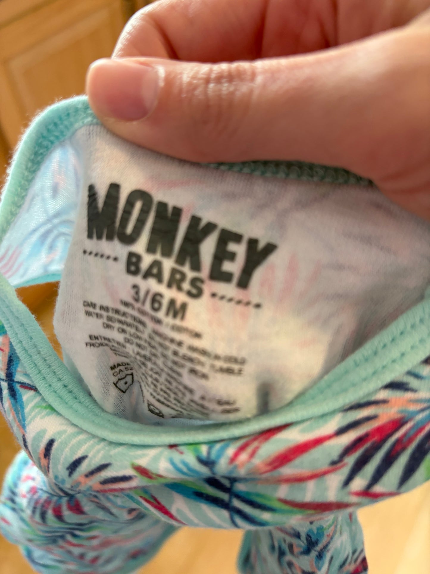 Cache-couche monkey bar 3-6 mois neuf