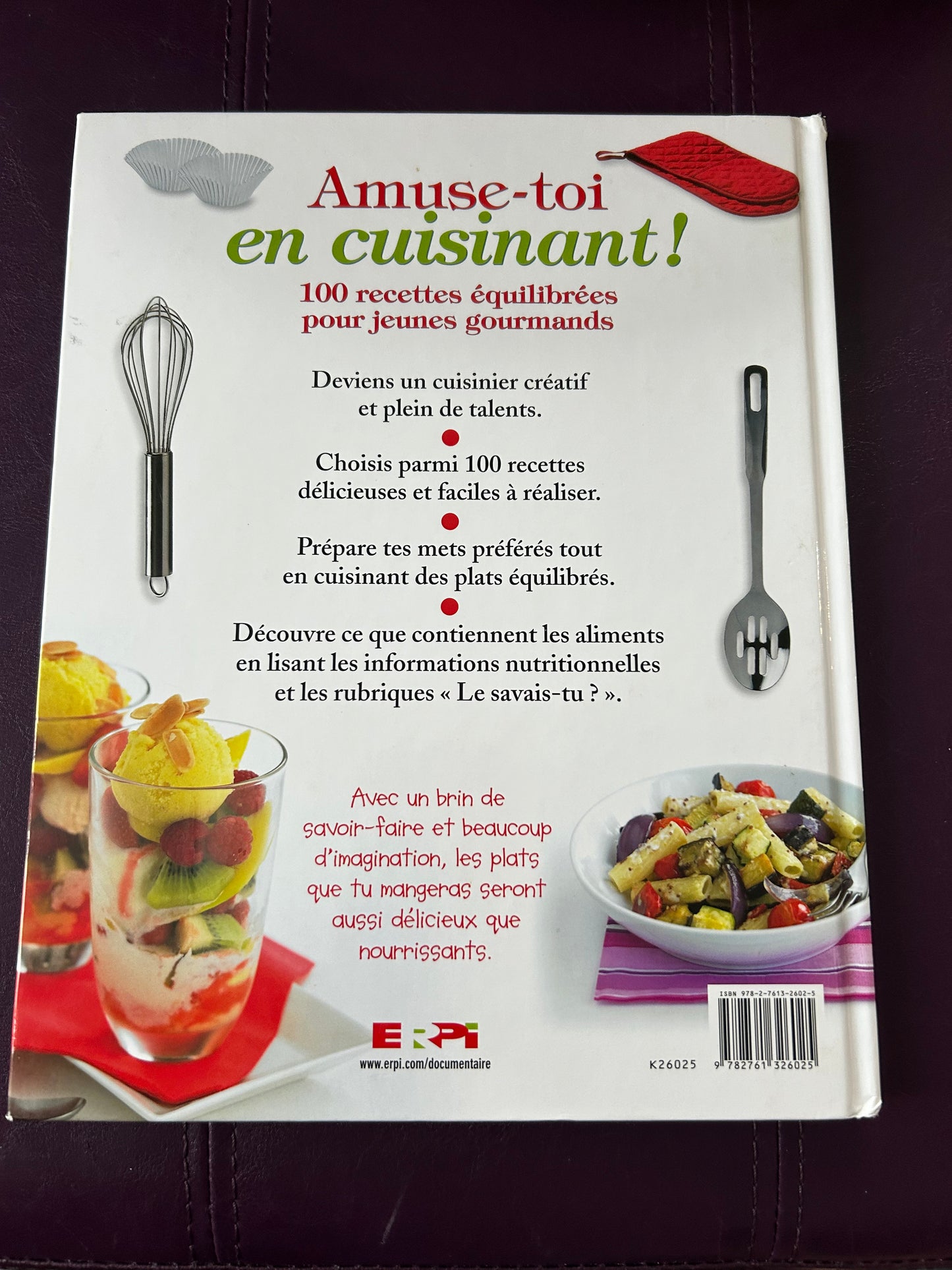 Livre de recette pour jeunes