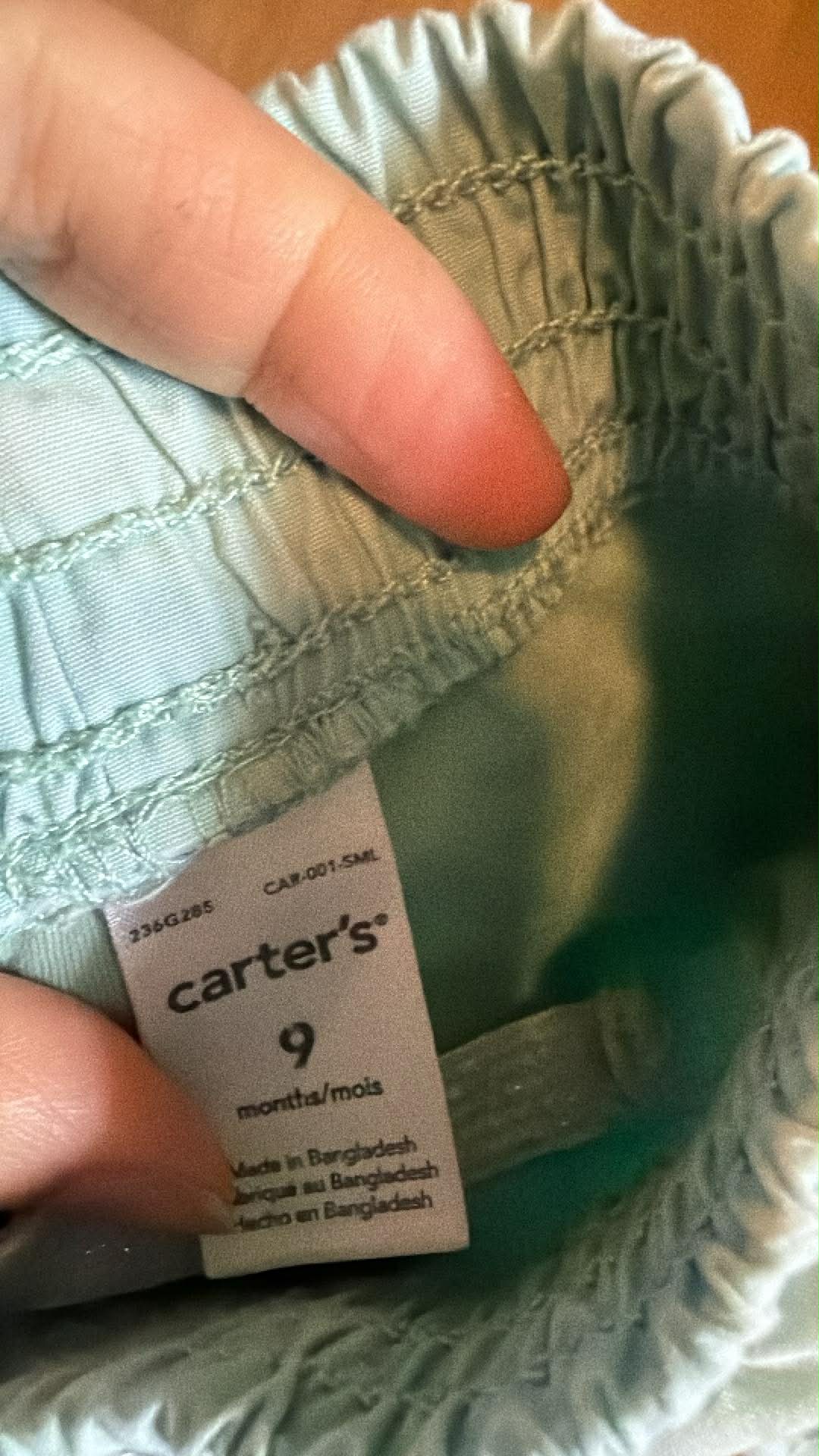 Pantalon doublée coton carter’s 9 mois