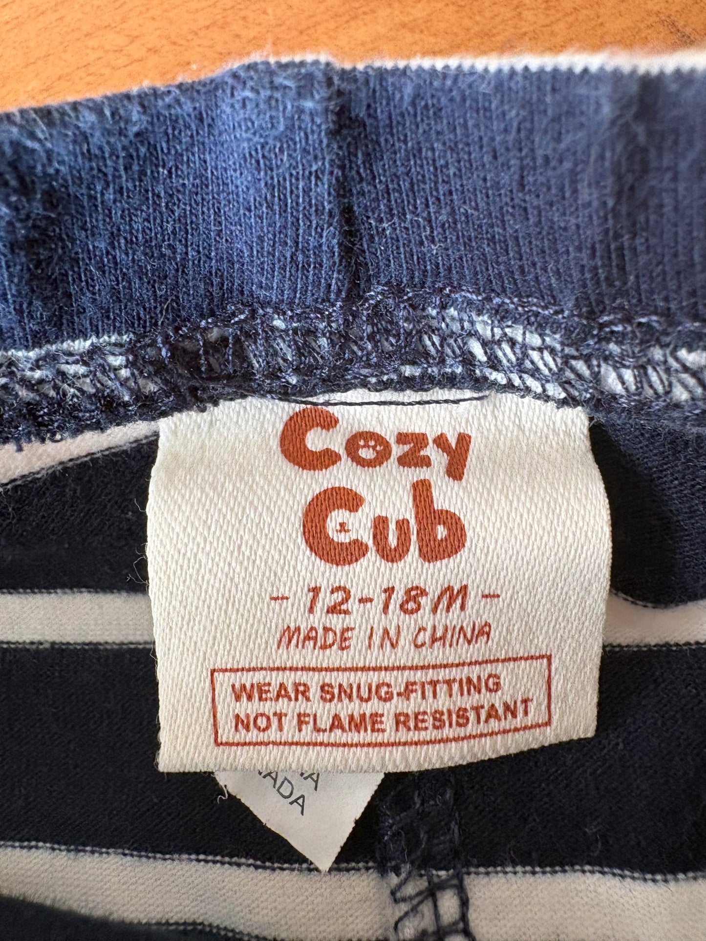 Pantalon cozy club 12-18 mois(cmb)