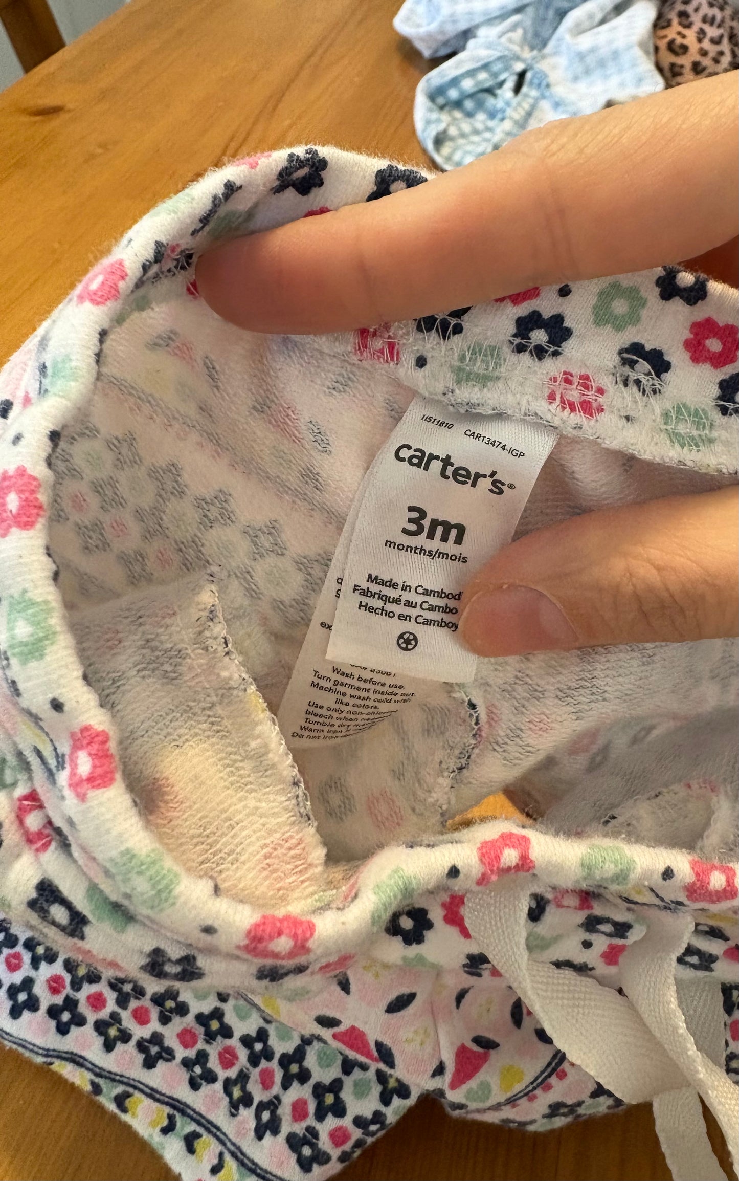 short carter’s 3 mois