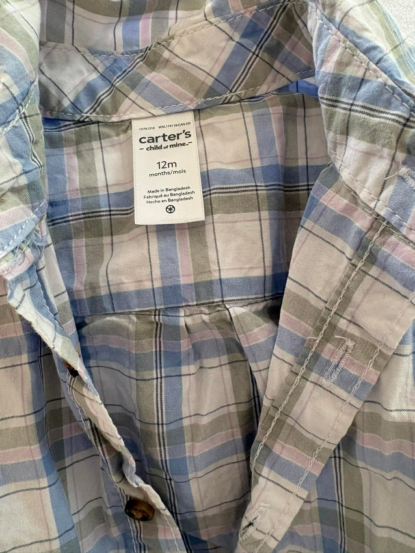 Chemise carter’s 12 mois