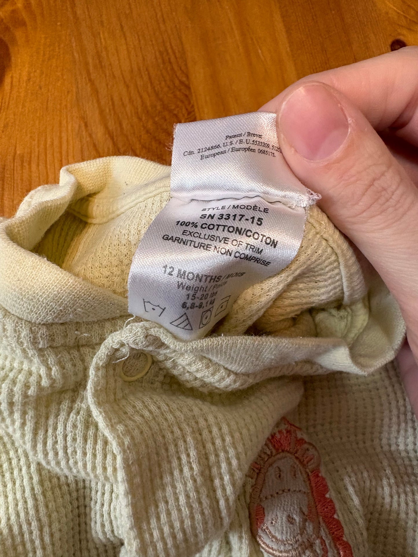 Pyjama vintage 12 mois