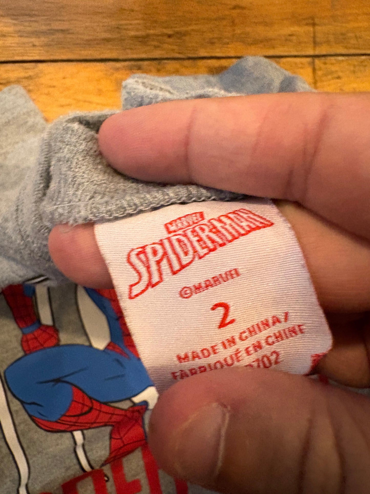 Chandail Spiderman 2T