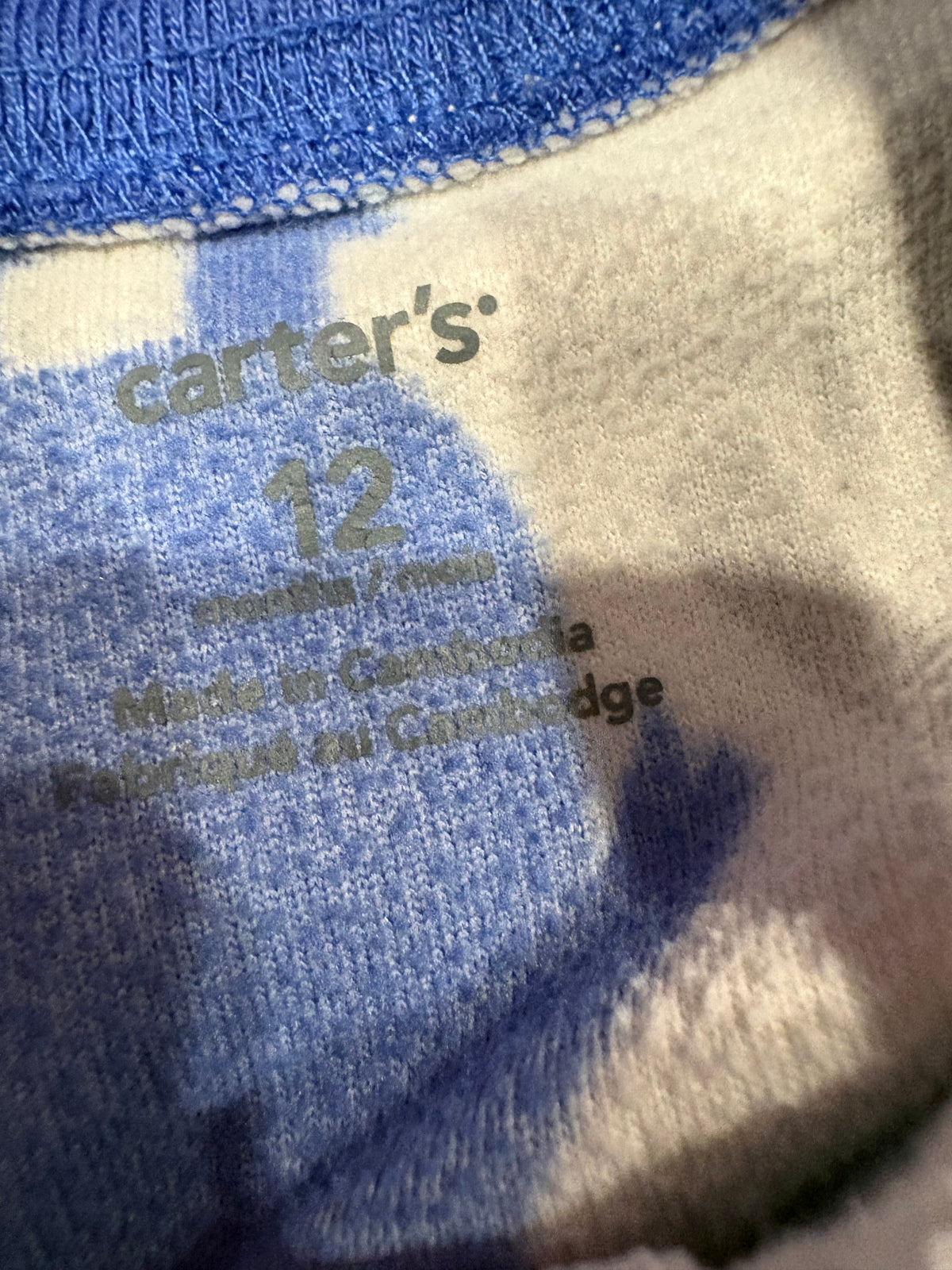 Pyjama carter's 12 mois (cmb)