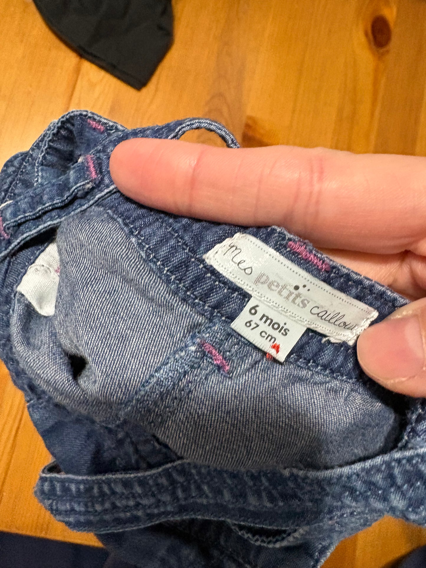 Robe salopette mon pti cailloux 6 mois