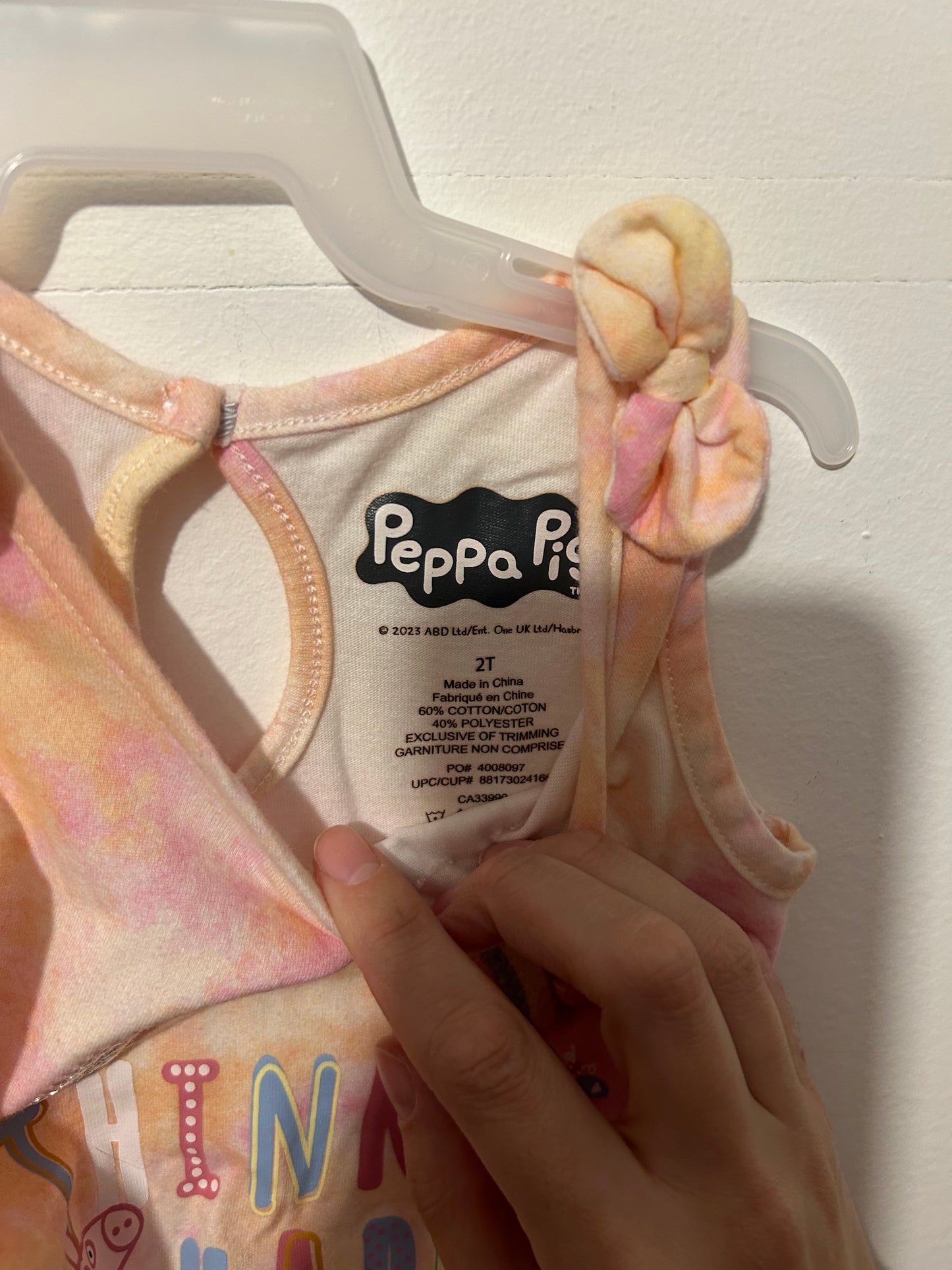 camisole culotte Pepa pig 2T