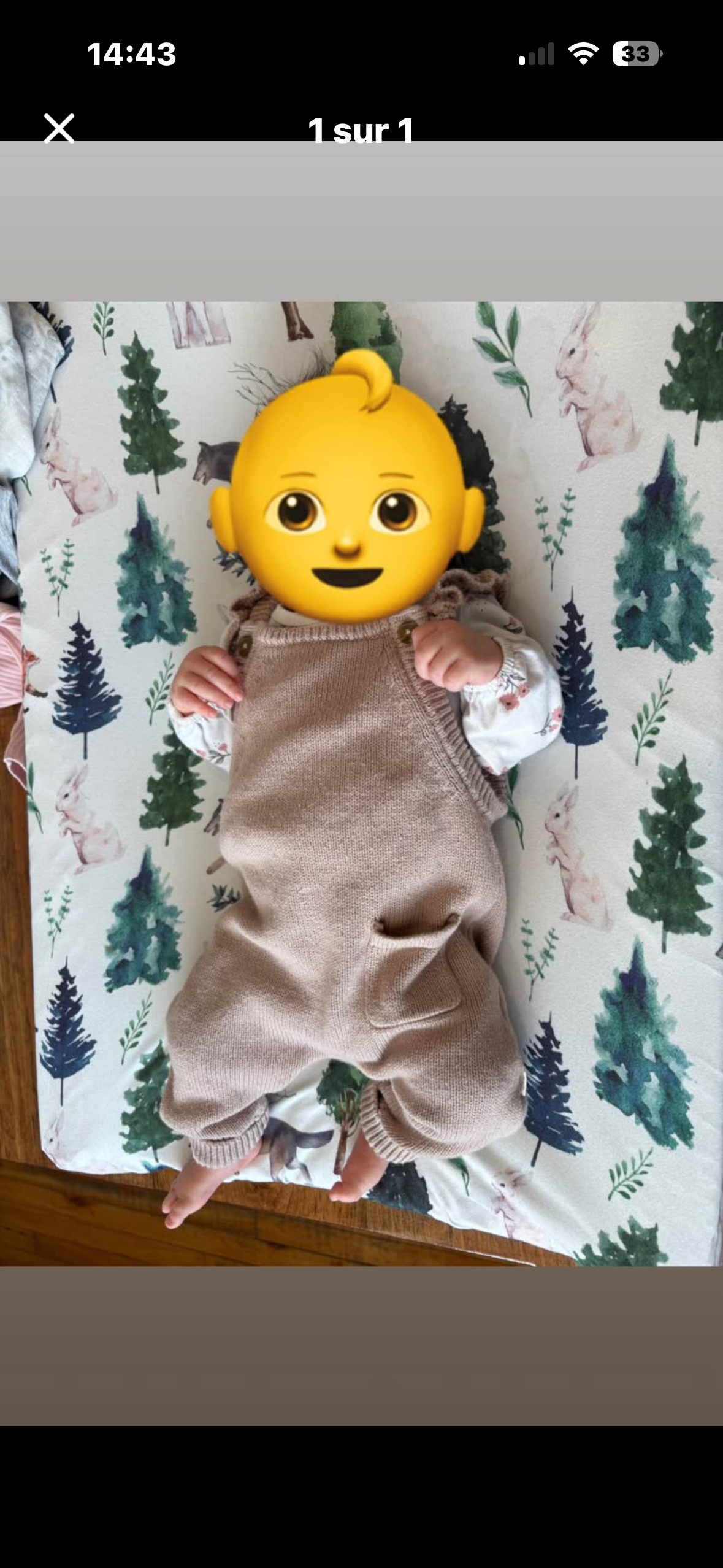 Salopette et chandail petit lem 3 mois (cmb)