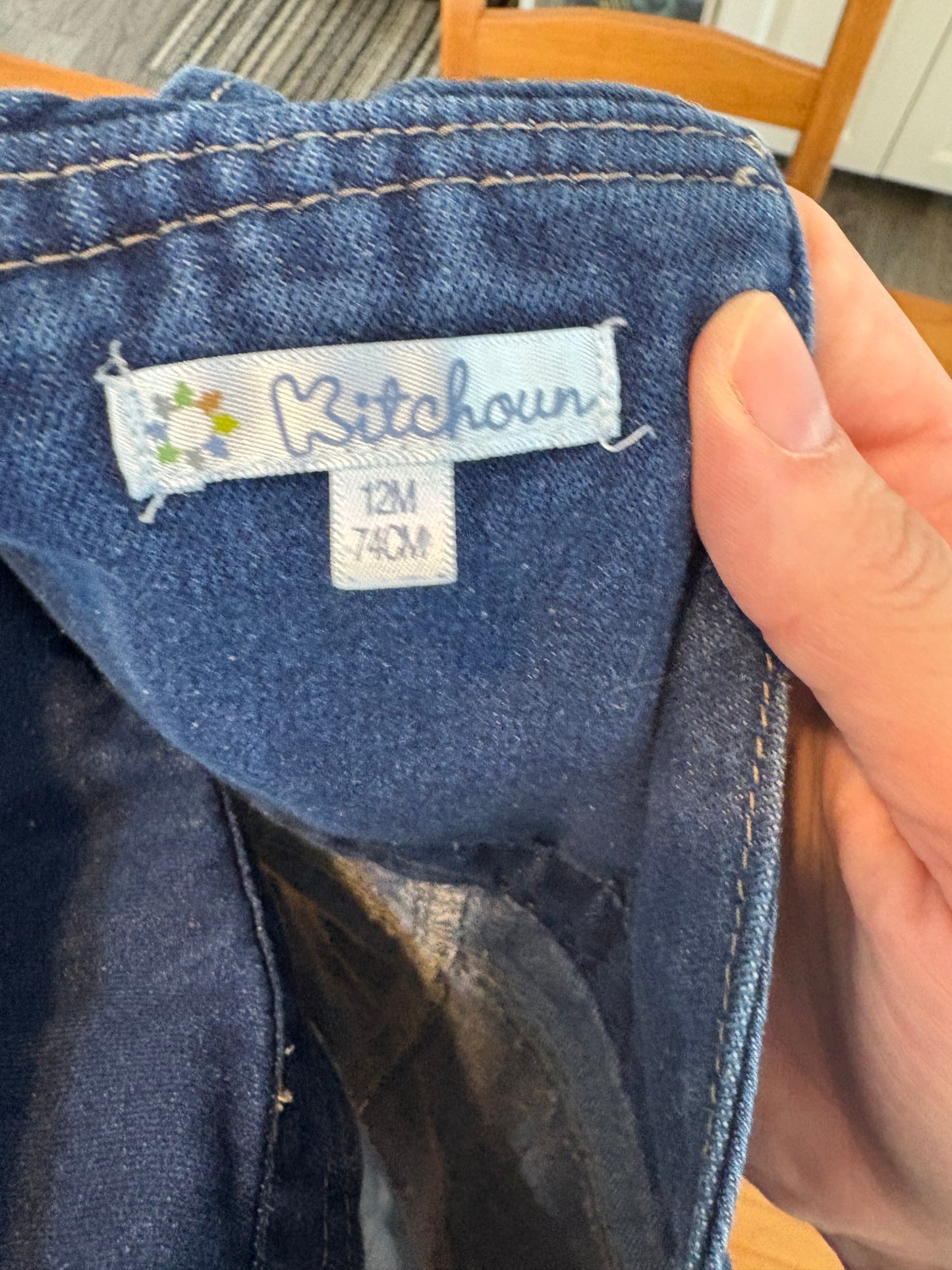 Robe salopette kitchoun 12 mois état neuf