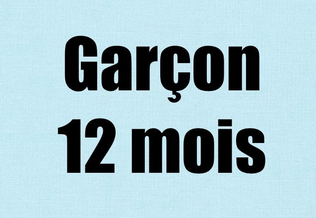 12 mois garçon